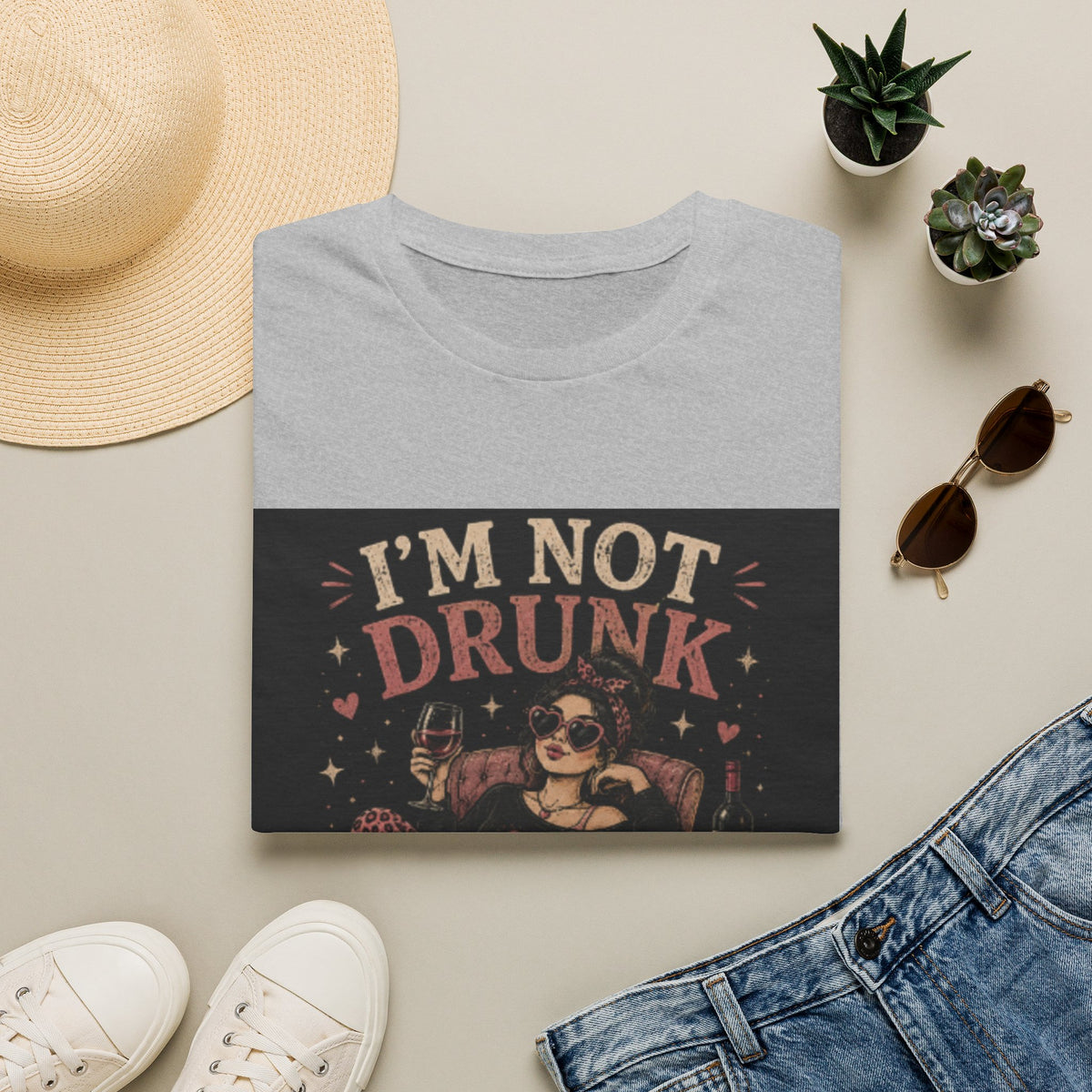 I’m Not Drunk T-Shirt — Funny Retro Drinking Graphic Tee