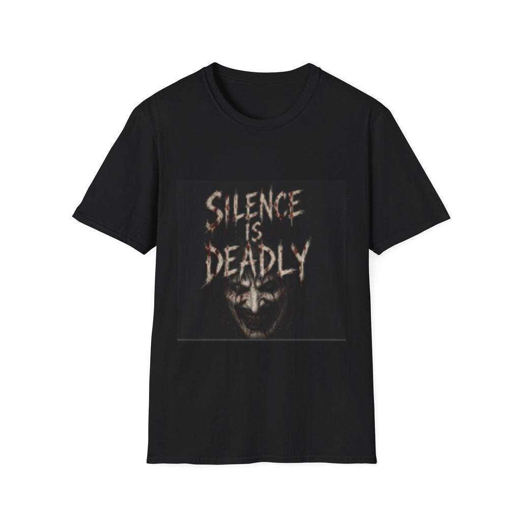 Silence Is Deadly Graphic T-Shirt — Horror Skull Tee for Fans
