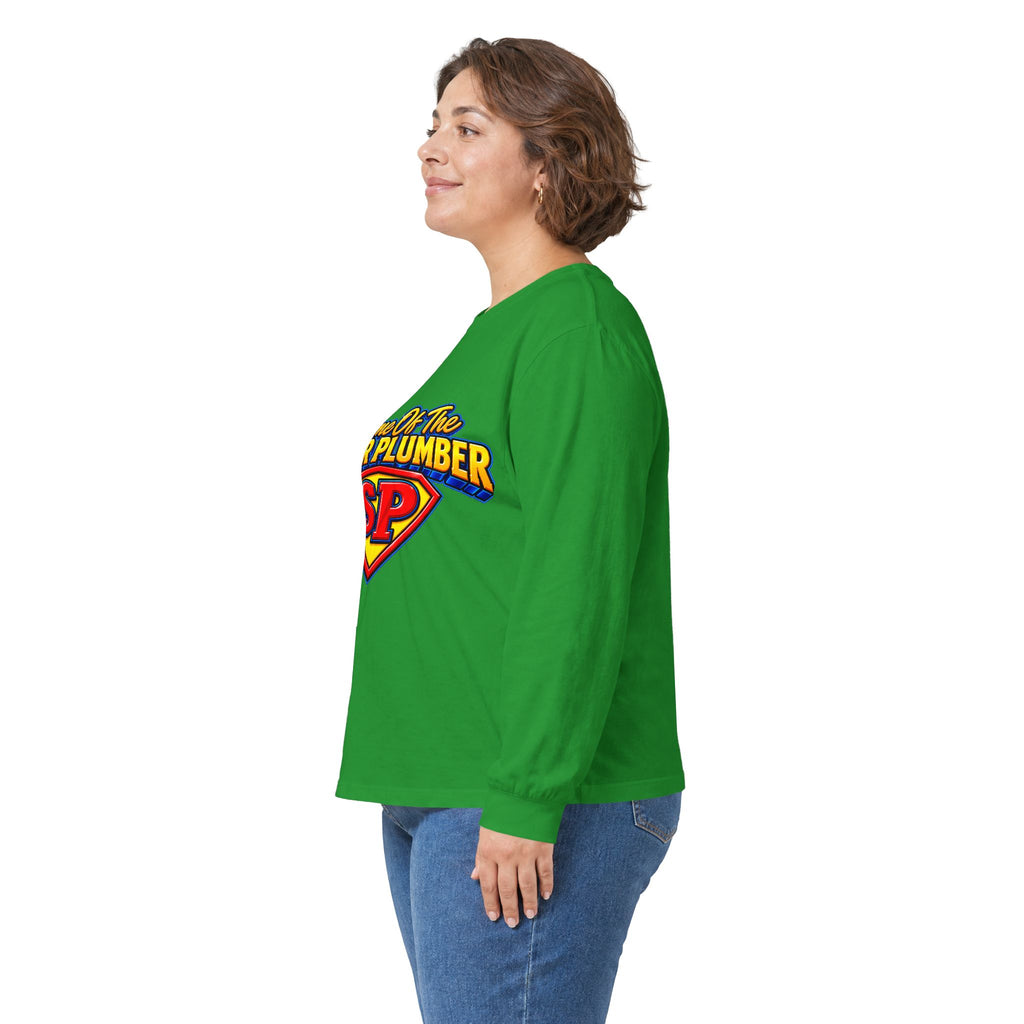 Super Plumber Long Sleeve Tee — "Home of the Super Plumber" Plumbing Hero Shirt