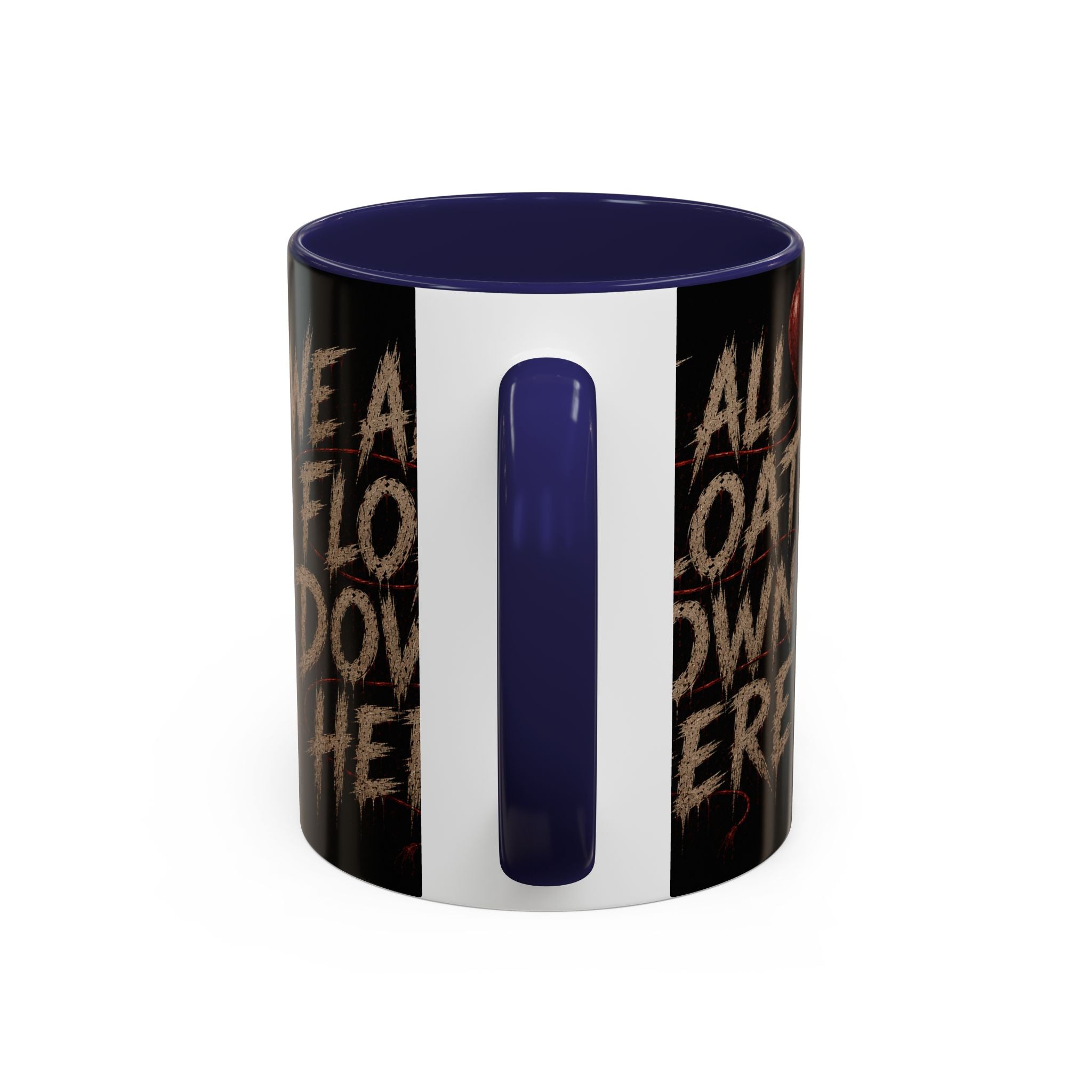 We All Float Down Here Coffee Mug — Horror Balloon Accent Mug (11/15oz)