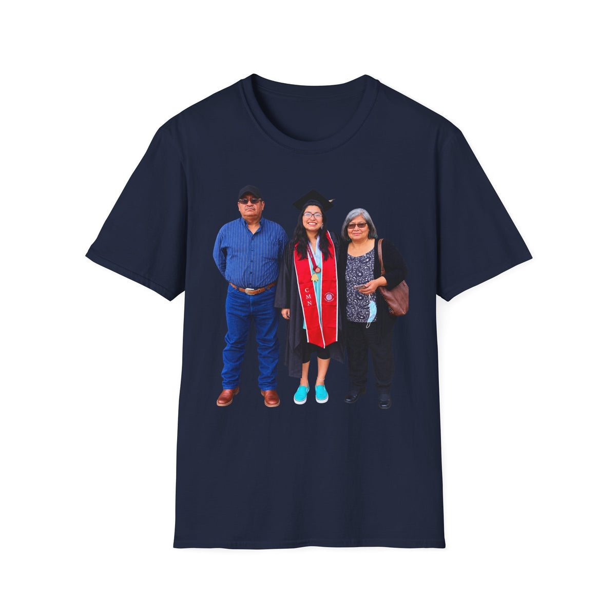 Graduation Family Photo T-Shirt — Custom Grad Portrait Tee