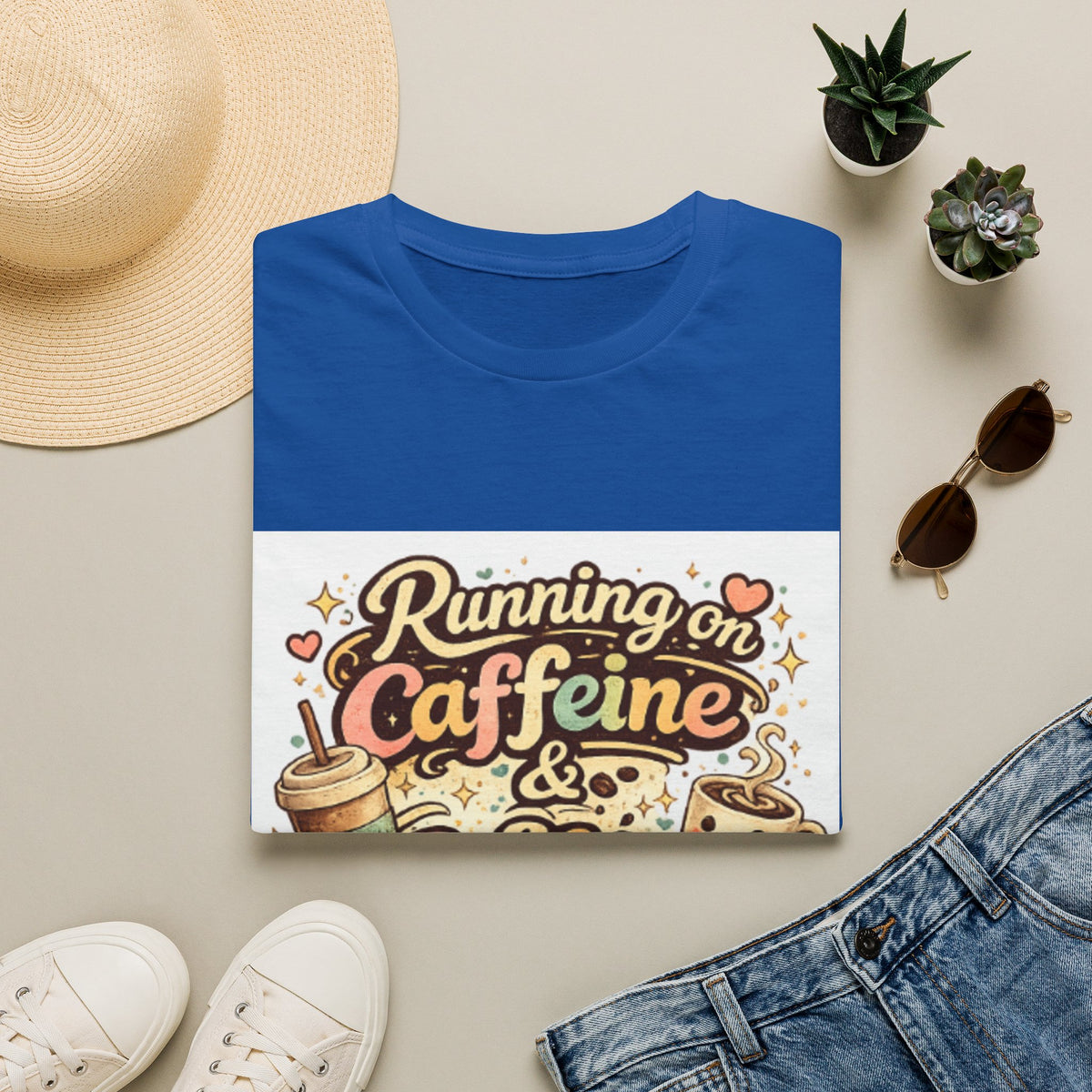 Running on Caffeine T-Shirt — Funny Coffee Lover Tee