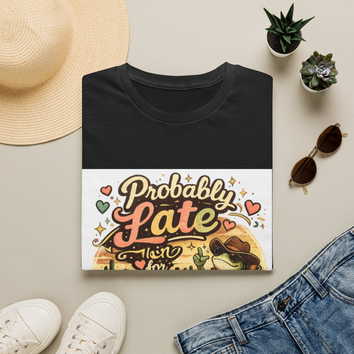 Probably Late T-Shirt — Cute Cowgirl 'Probably Late' Graphic Tee