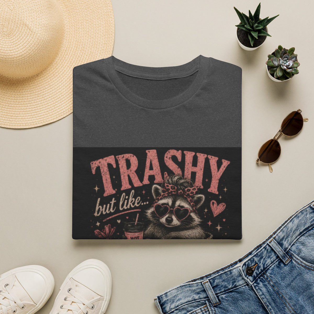 Trashy But Like… Hot Trash T-Shirt – Funny Raccoon Graphic Tee