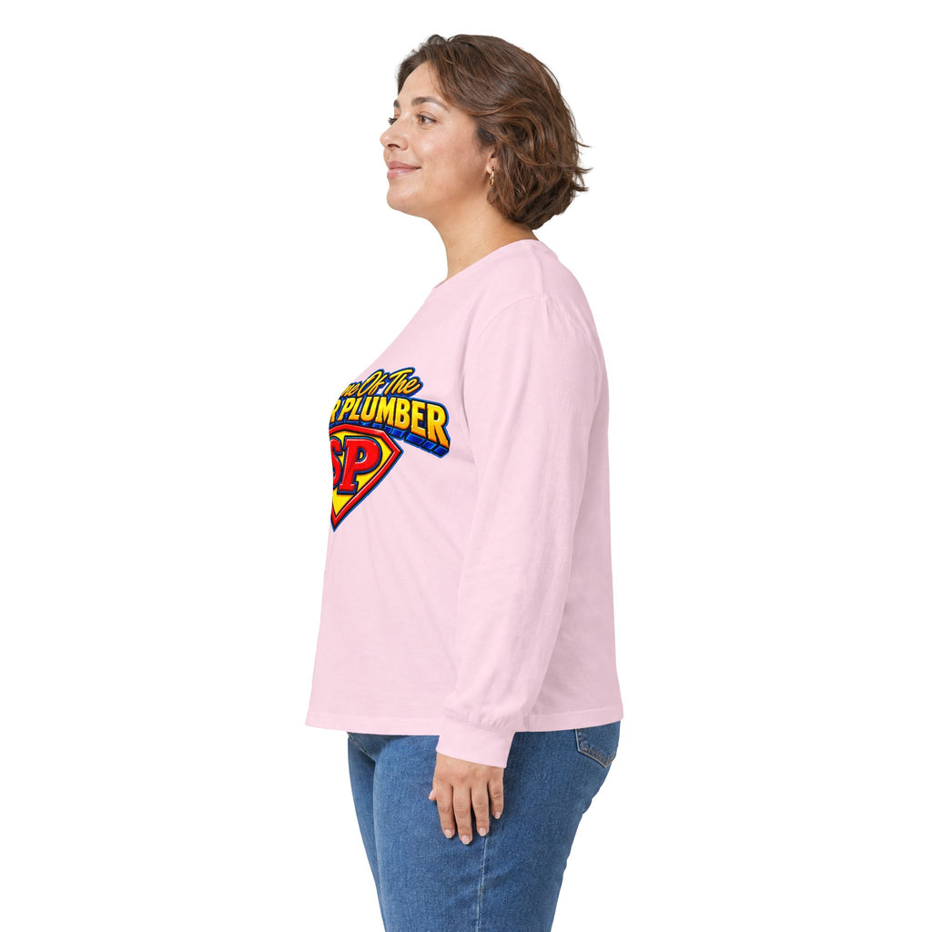 Super Plumber Long Sleeve Tee — "Home of the Super Plumber" Plumbing Hero Shirt