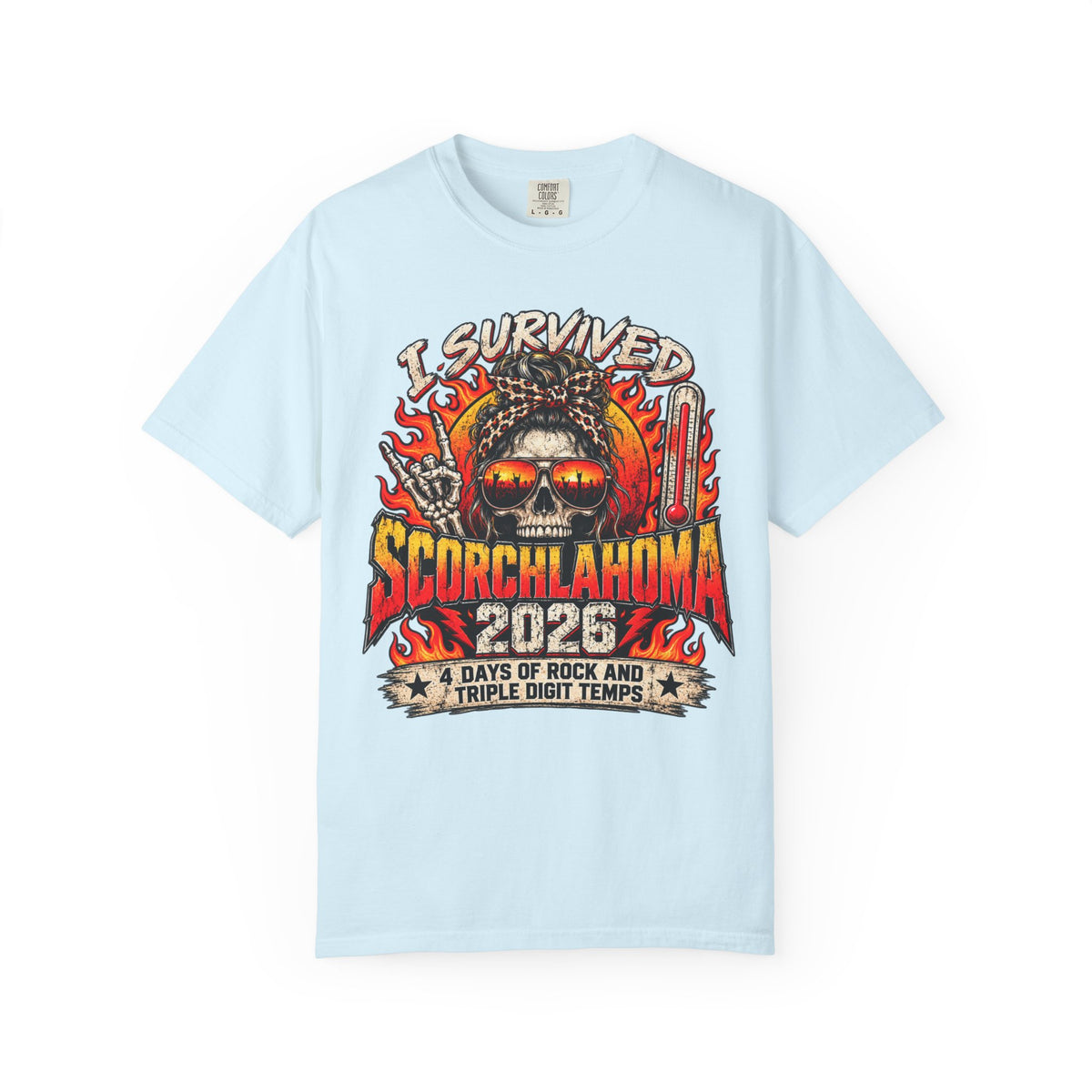 I Survived Scorchlahoma 2025 T-Shirt — Rock Festival Skull & Flames Souvenir