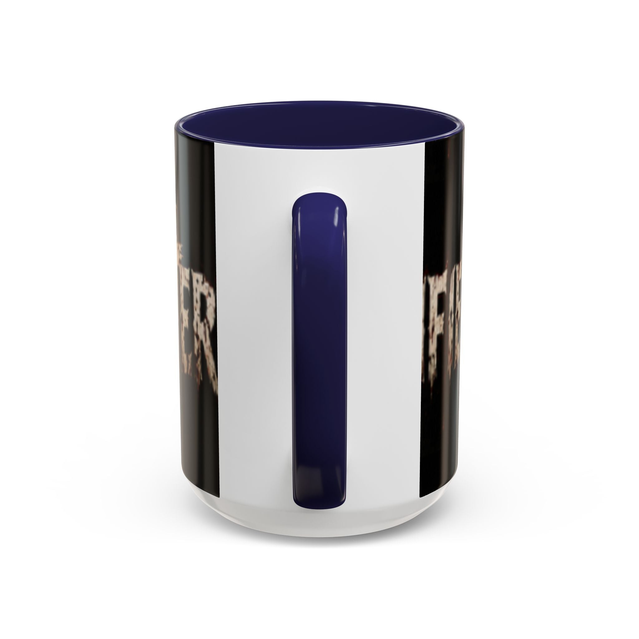 Terrified Horror Accent Coffee Mug — Gothic Scary Text Design (11/15 oz)