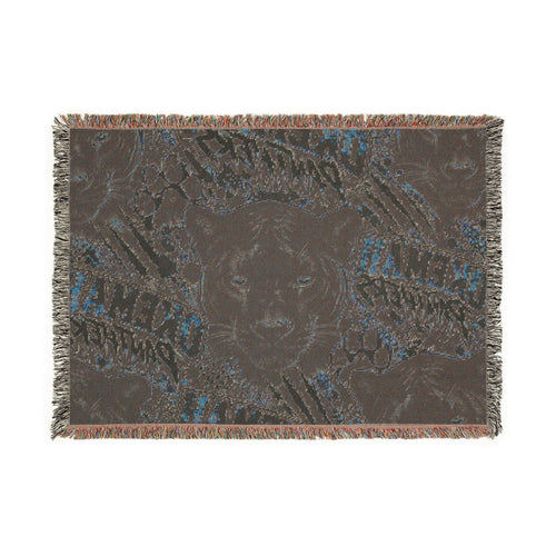 Cleveland Panthers Woven Throw Blanket — Retro Black Panther Team Pride
