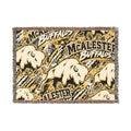 McAlester Buffalos Woven Throw Blanket – Team Logo Buffalo Pattern