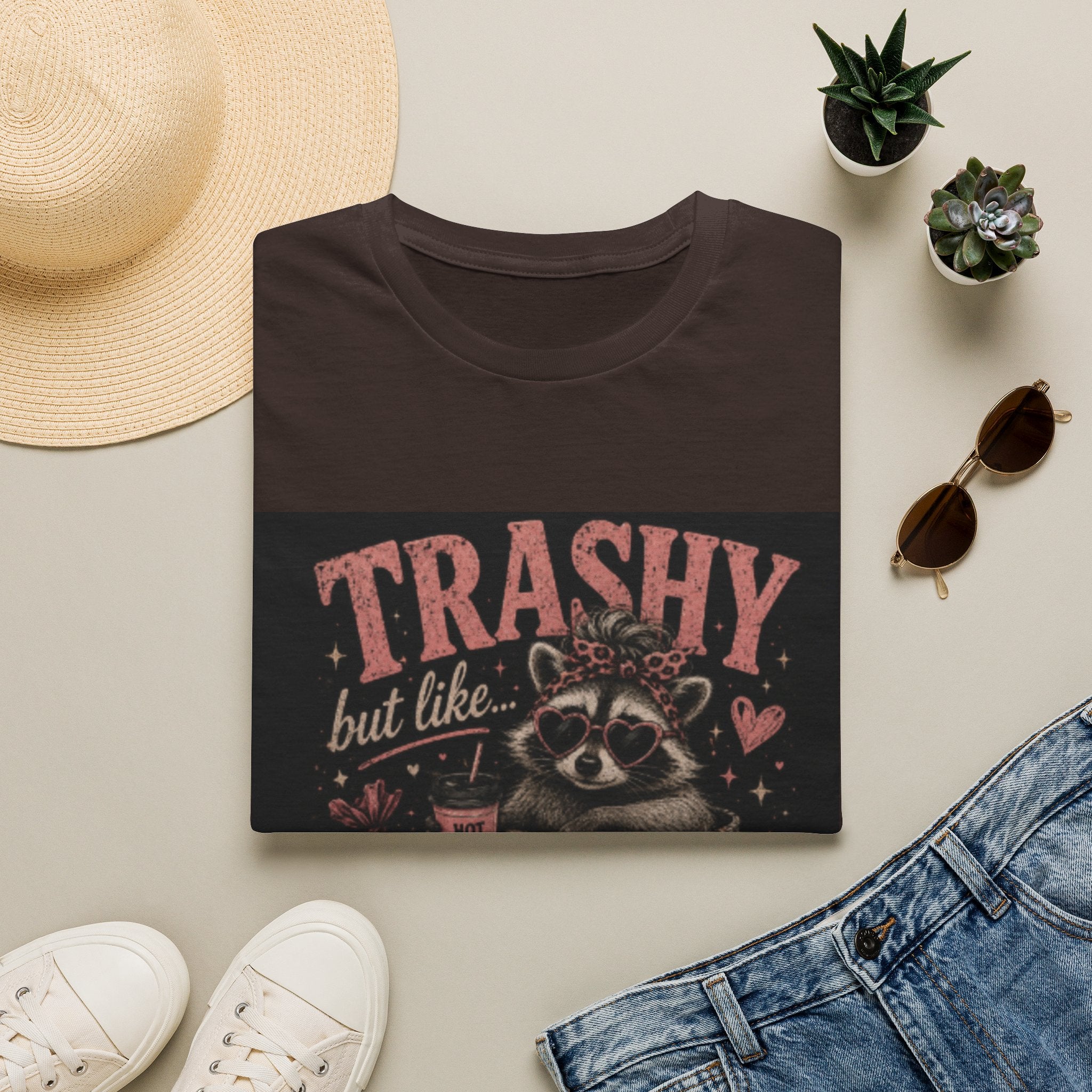 Trashy But Like… Hot Trash T-Shirt – Funny Raccoon Graphic Tee