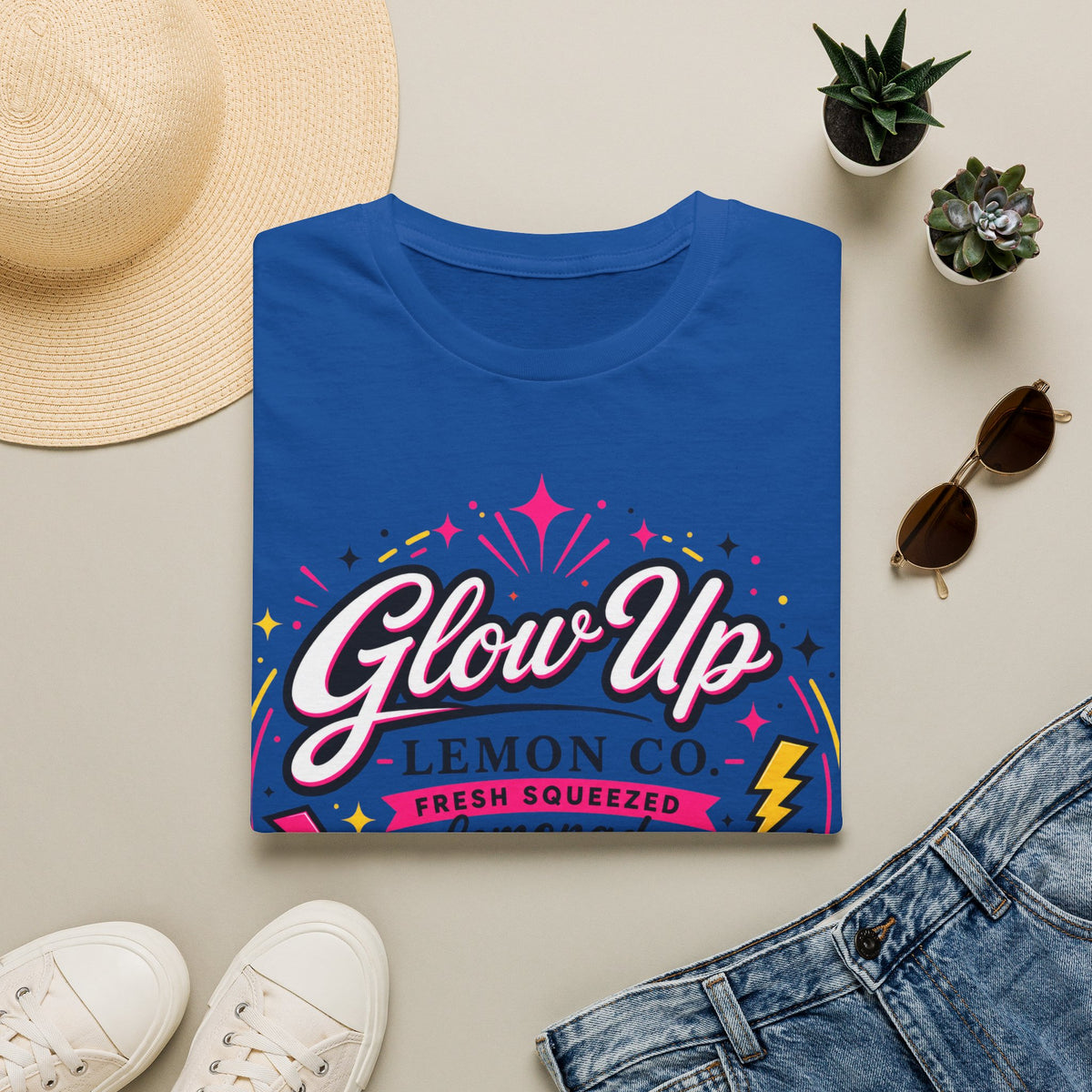 Glow Up Lemon Co. T-Shirt — Retro Cute Lemonade Graphic Tee