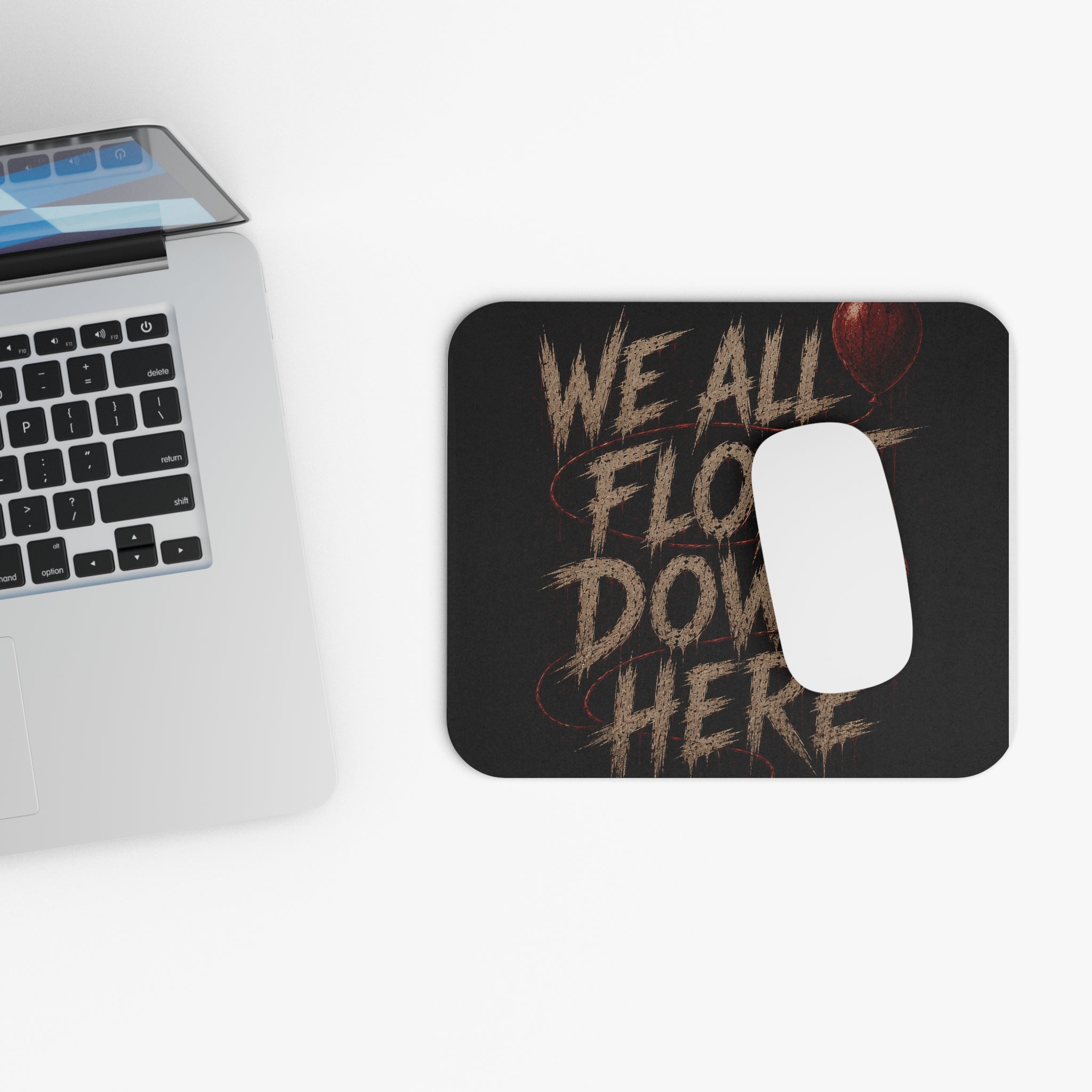 We All Float Down Here Mouse Pad – Horror Balloon Gaming Desk Mat