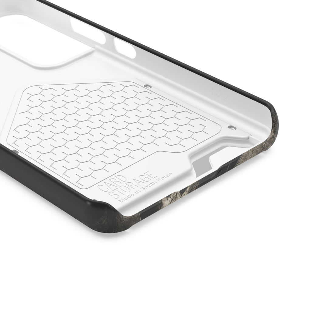 Ghostface Phone Case with Card Holder — Horror Movie Scream Mask Design