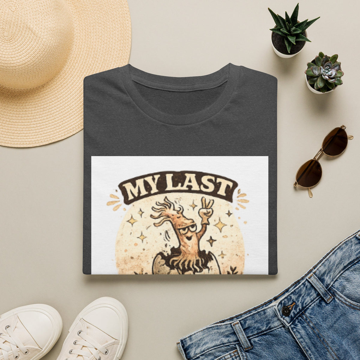 T-Shirt — "My Last Brain Has Left the Chat" Funny Skeleton Tree Graphic Tee