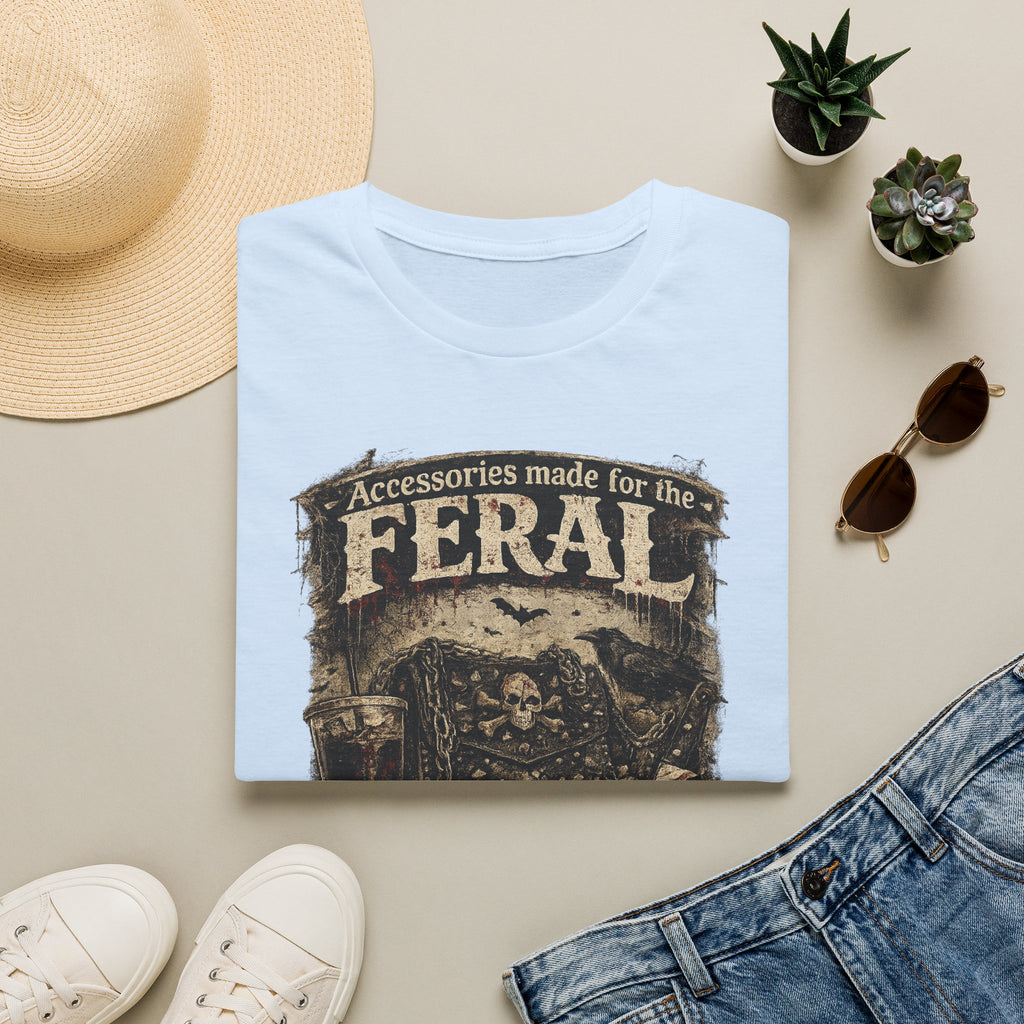 Feral Graphic T-Shirt — "Accessories Made for the Feral" Vintage Skull Tee