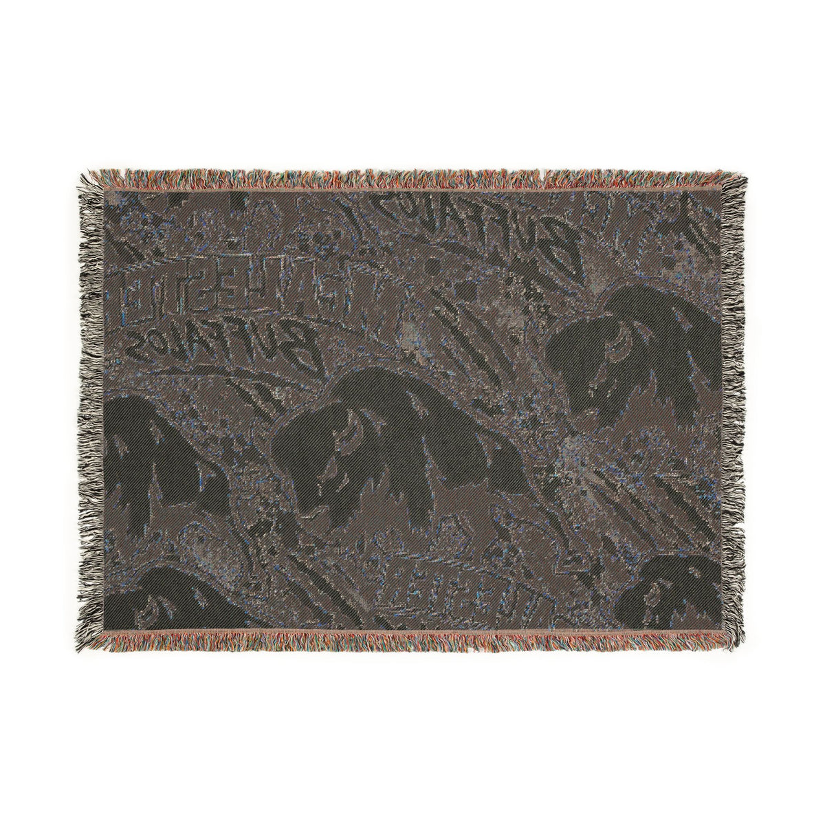 McAlester Buffalos Woven Throw Blanket – Team Logo Buffalo Pattern