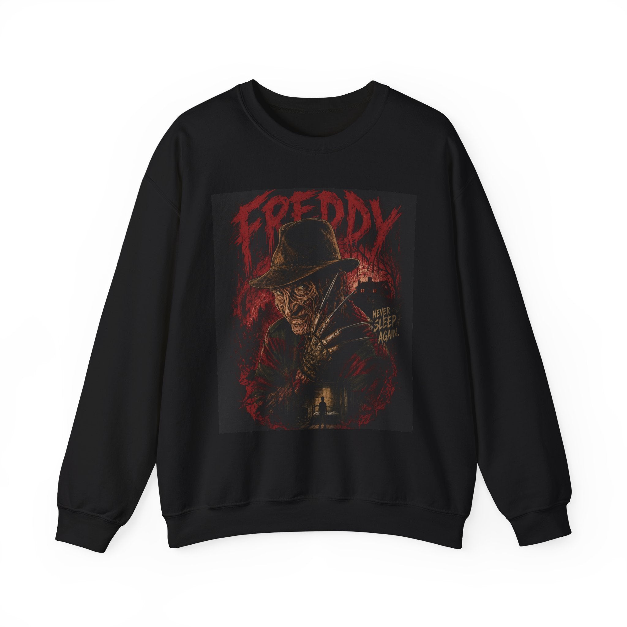 Freddy Krueger Horror Crewneck Sweatshirt - "Welcome To My Nightmare Bitch" Graphic