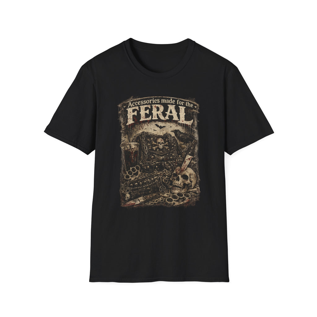 Feral Graphic T-Shirt — "Accessories Made for the Feral" Vintage Skull Tee