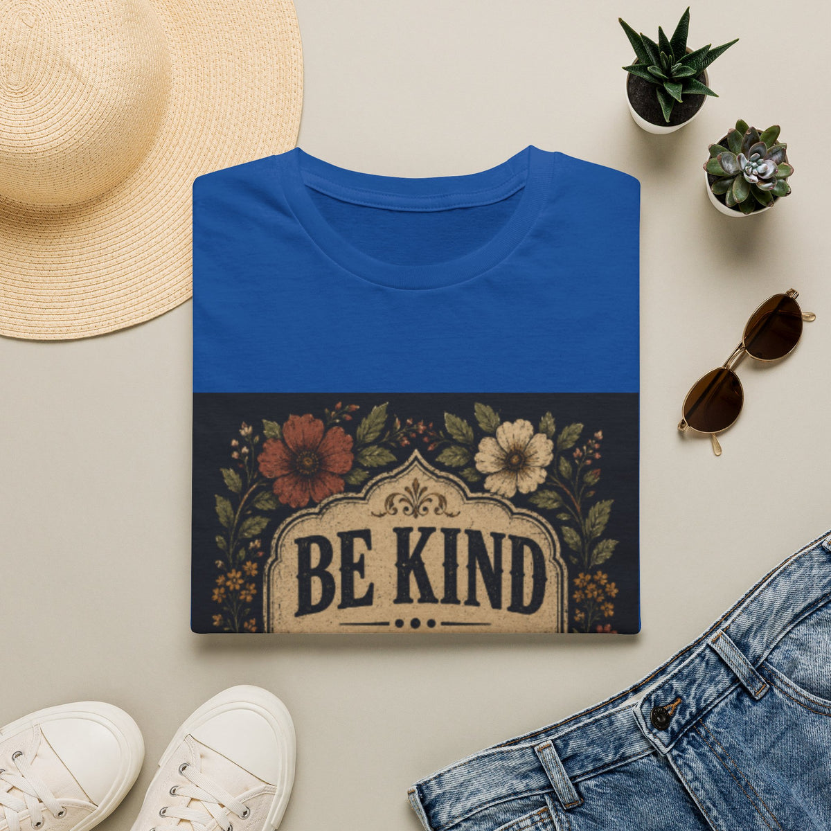 Be Kind Floral T-Shirt – Vintage Inspirational Graphic Tee
