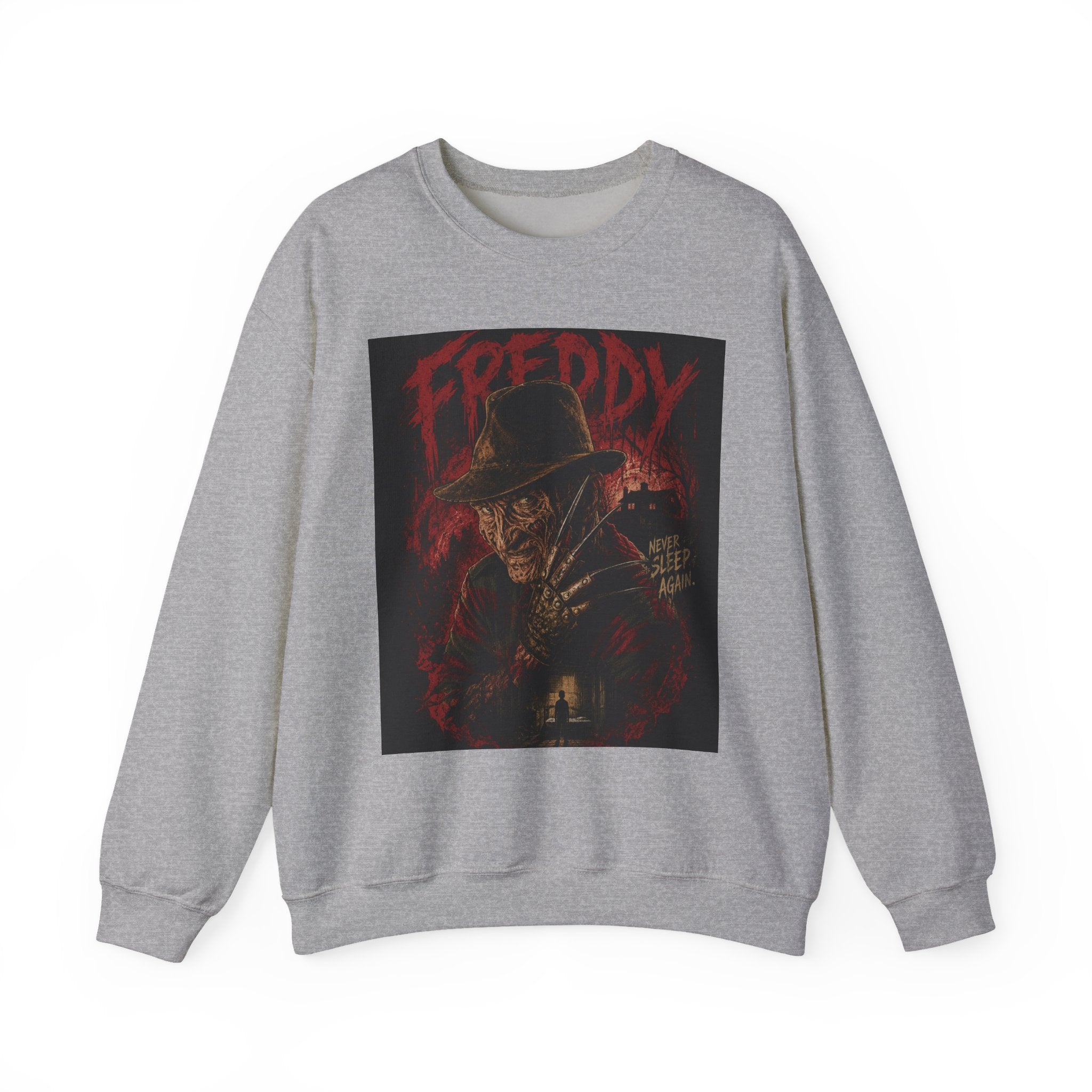 Freddy Krueger Horror Crewneck Sweatshirt - "Welcome To My Nightmare Bitch" Graphic