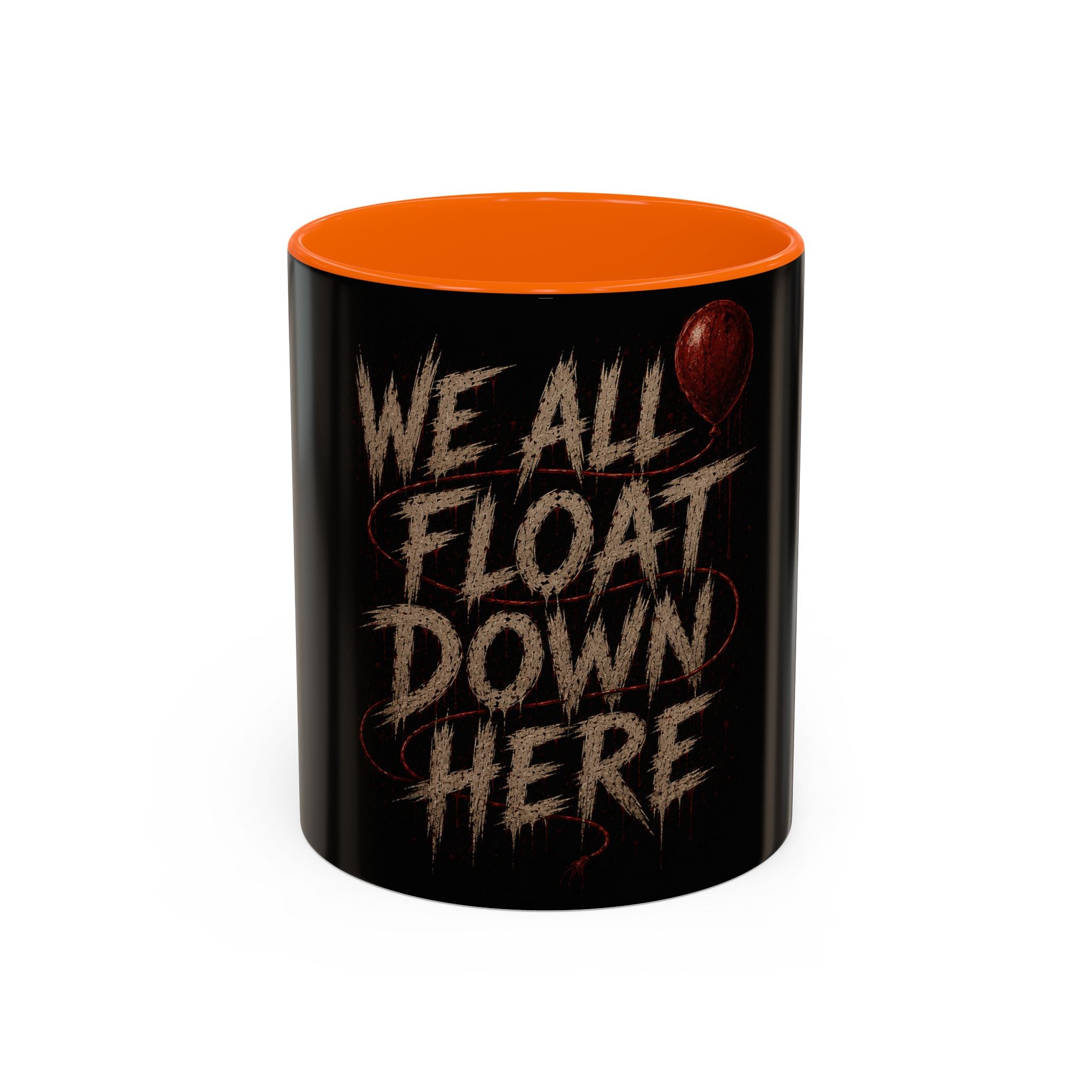 We All Float Down Here Coffee Mug — Horror Balloon Accent Mug (11/15oz)
