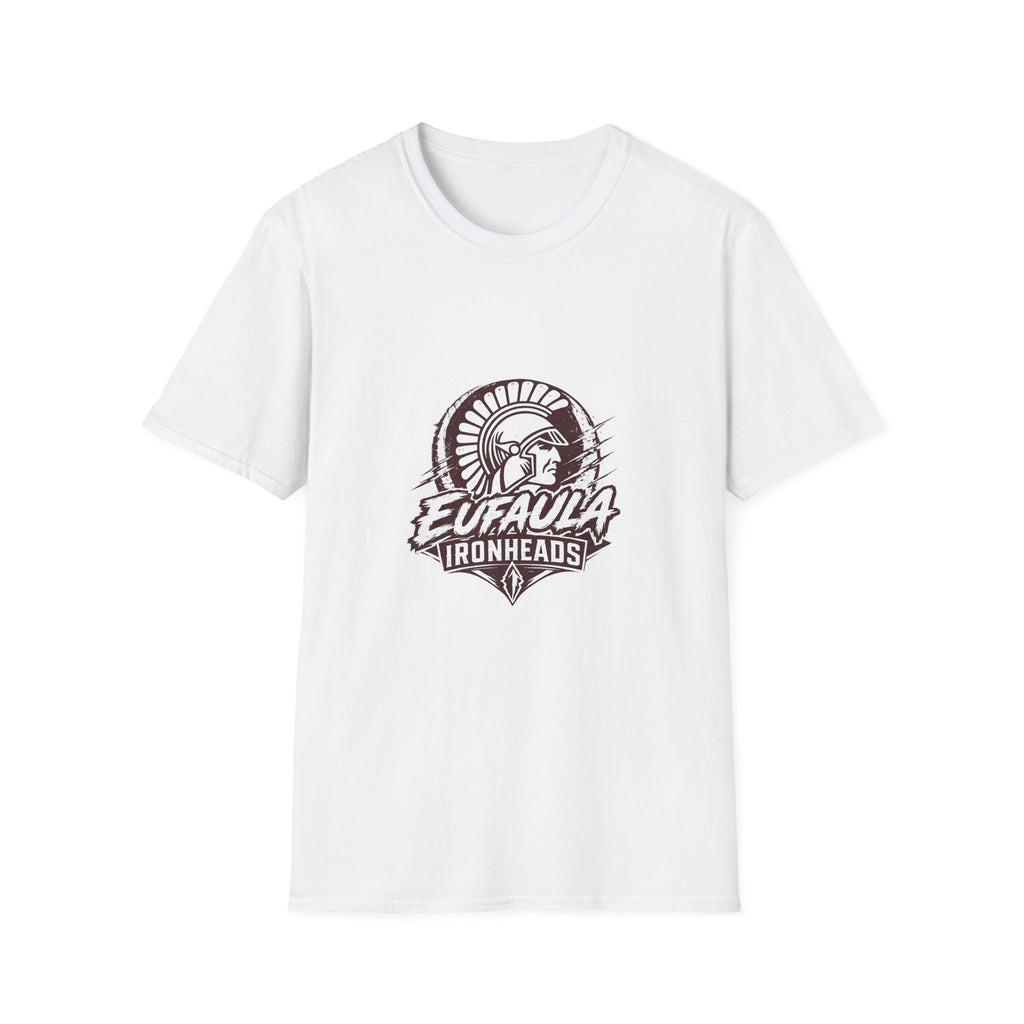 Trojan Helmet Graphic T‑Shirt — Eufaula Ironheads Vintage Sports Tee