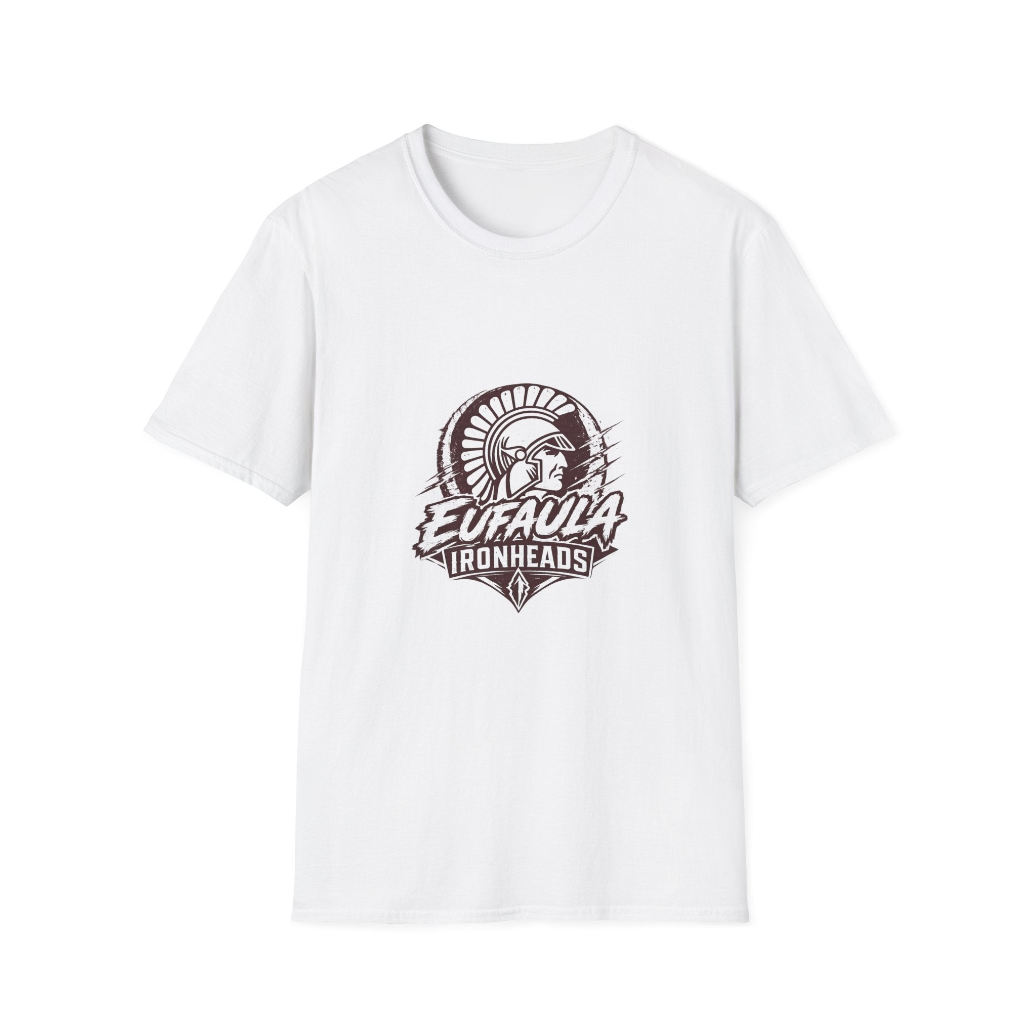Trojan Helmet Graphic T‑Shirt — Eufaula Ironheads Vintage Sports Tee
