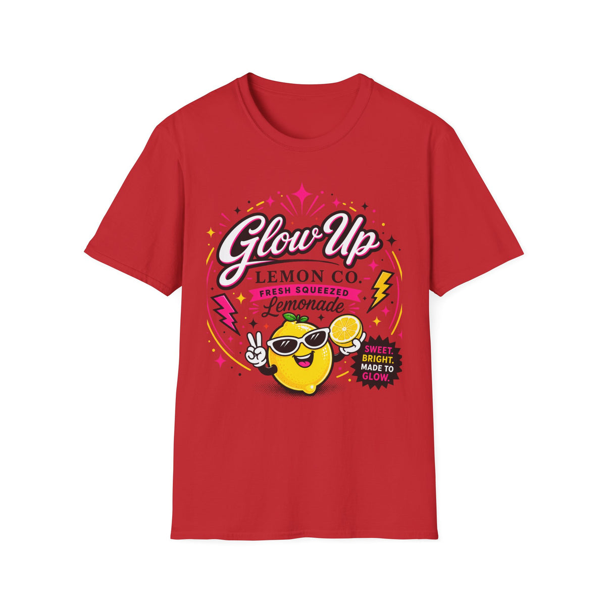 Glow Up Lemon Co. T-Shirt — Retro Cute Lemonade Graphic Tee