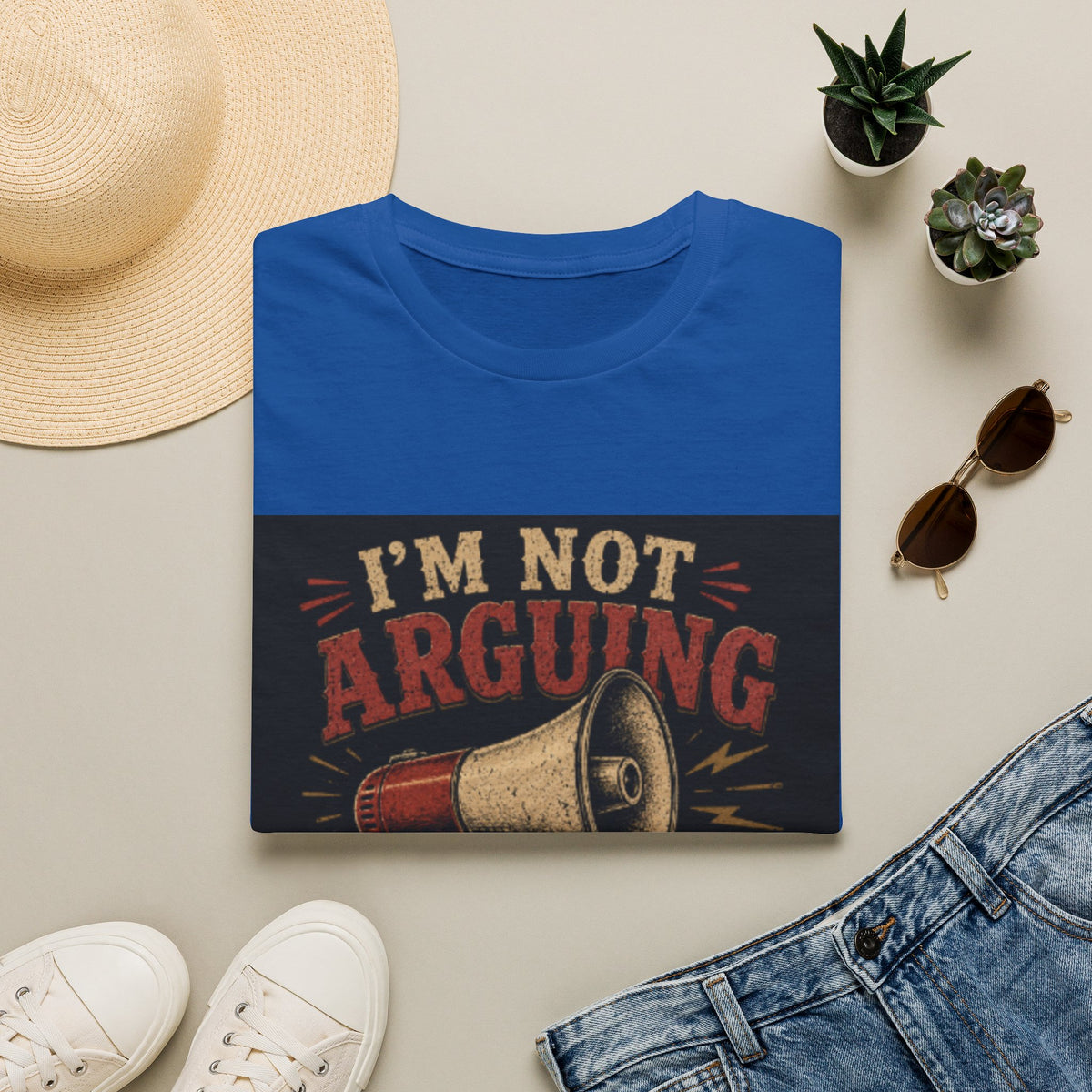 I'm Not Arguing T-Shirt — Funny Megaphone Graphic Tee for Debaters & Sarcastic Gift