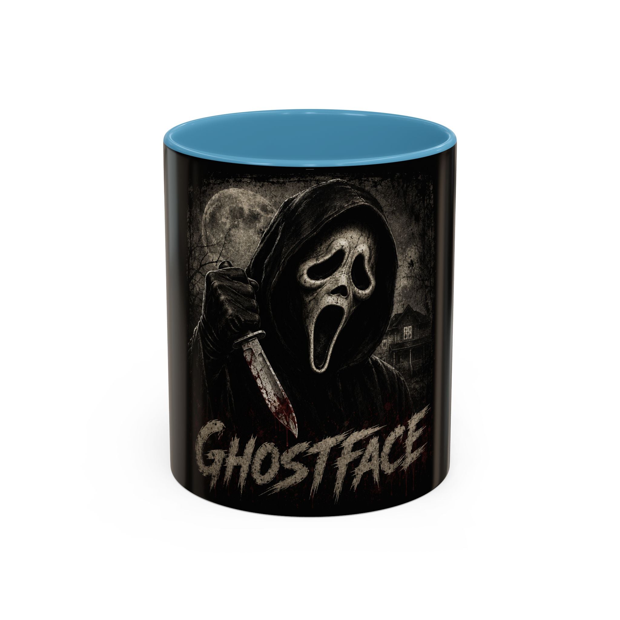 Ghostface Horror Coffee Mug – Halloween Killer Mask Design (11/15 oz)