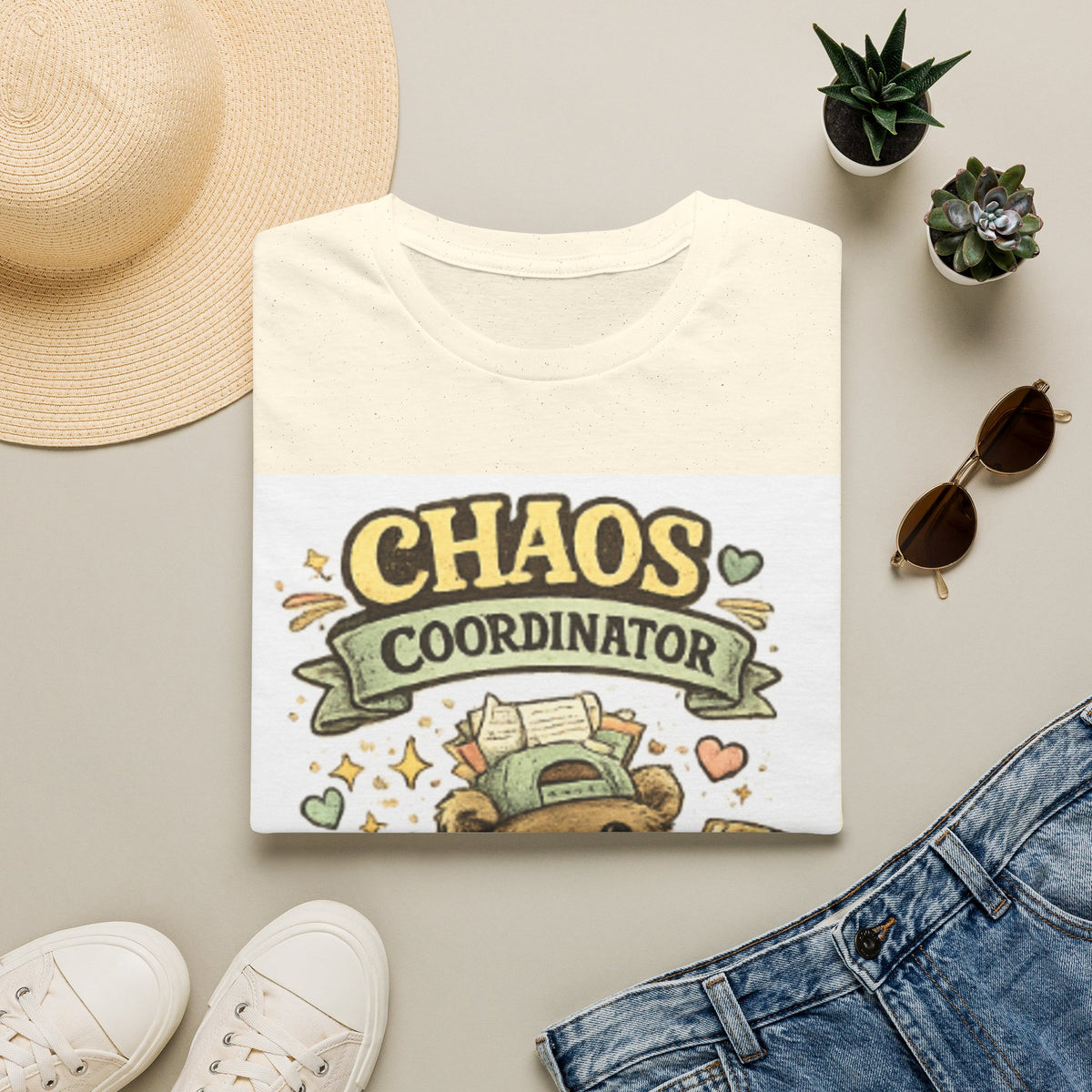 Chaos Coordinator T-Shirt — Cute Raccoon Organizer Graphic Tee