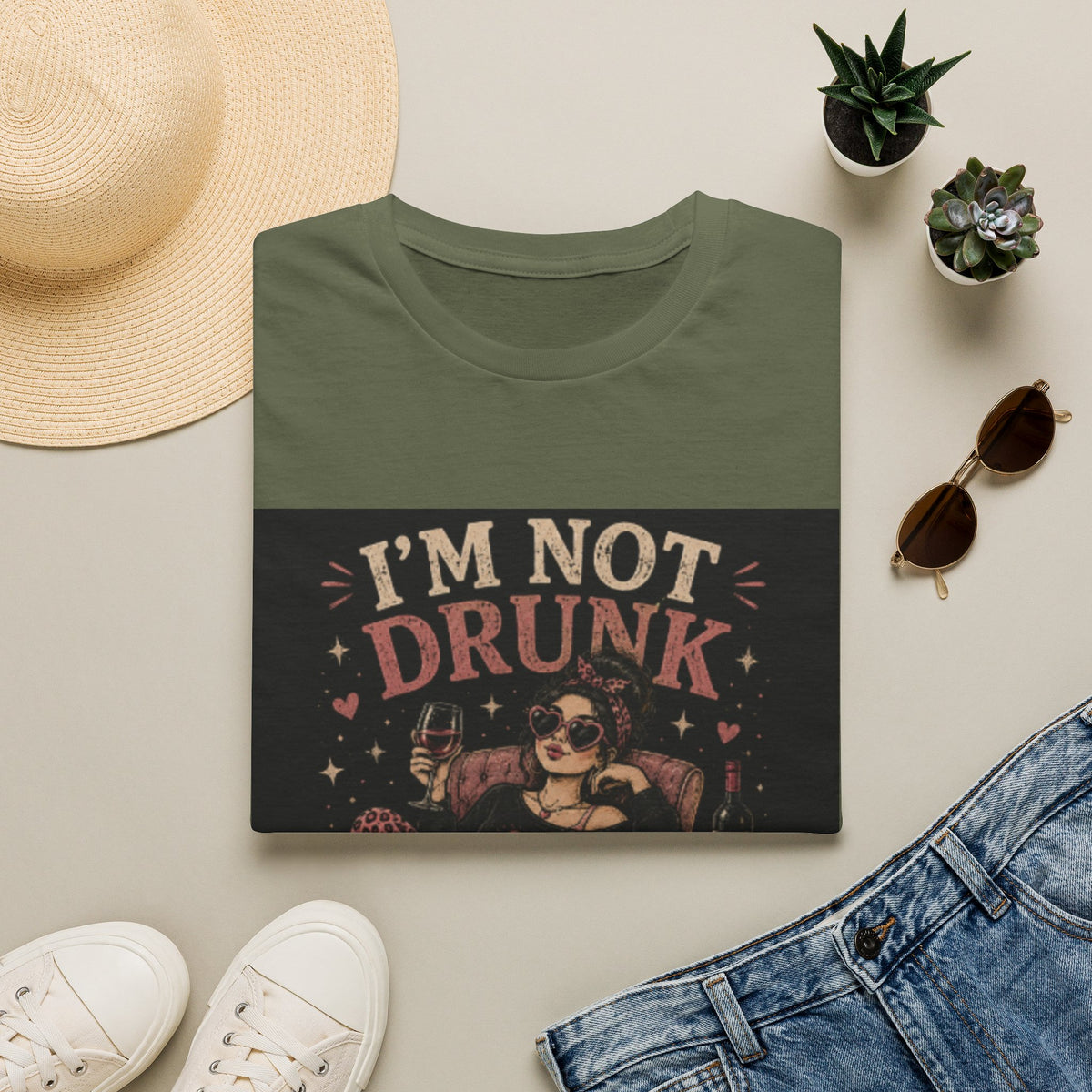 I’m Not Drunk T-Shirt — Funny Retro Drinking Graphic Tee