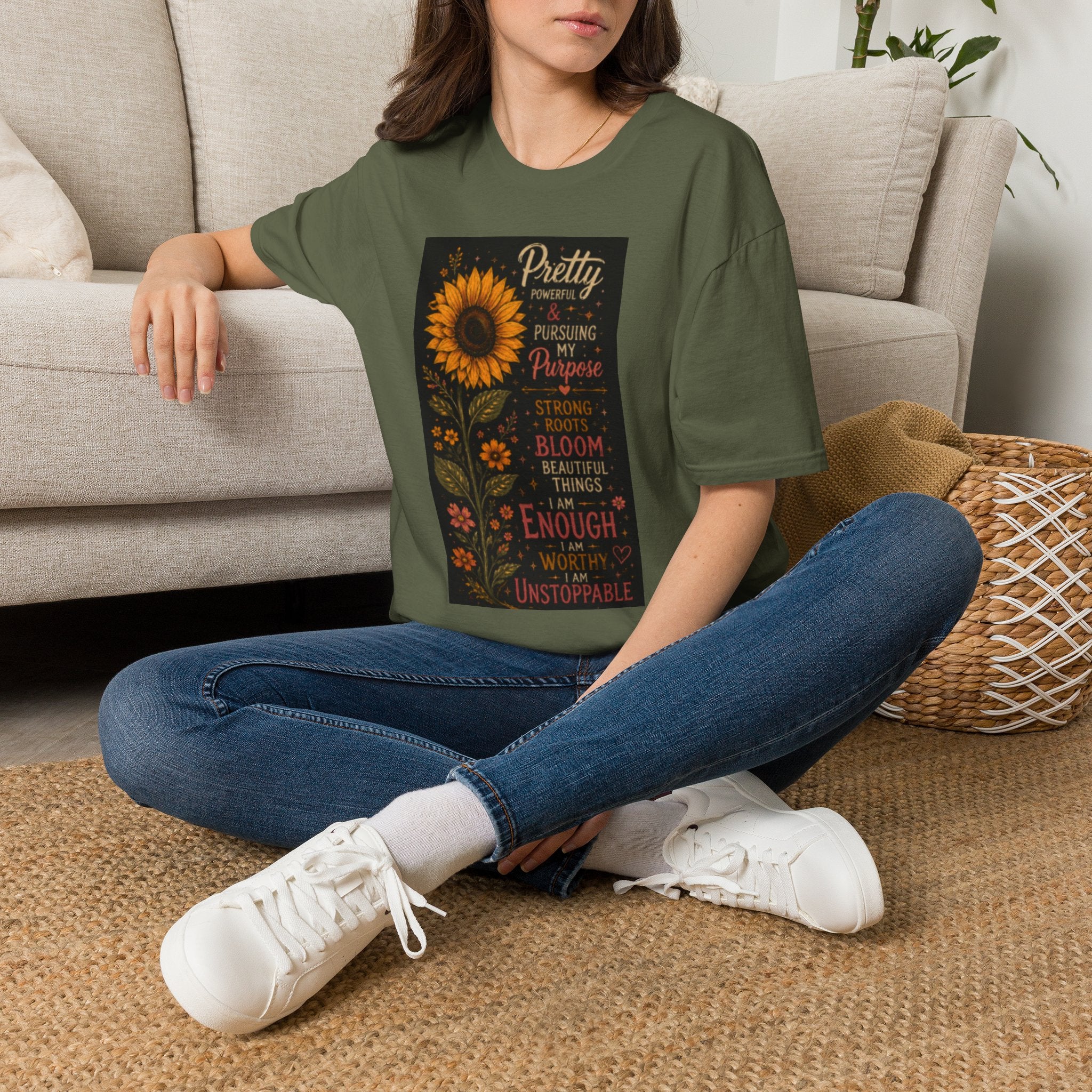 Sunflower 'Pretty, Powerful & Pursuing My Purpose' T-Shirt