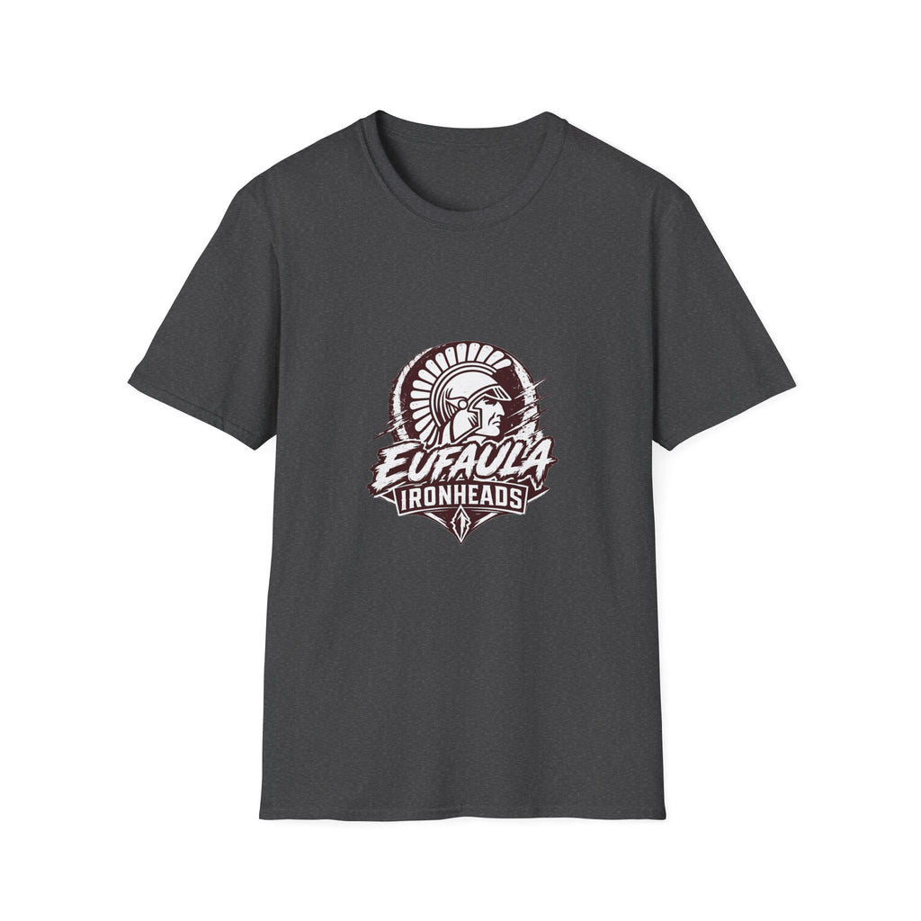 Trojan Helmet Graphic T‑Shirt — Eufaula Ironheads Vintage Sports Tee