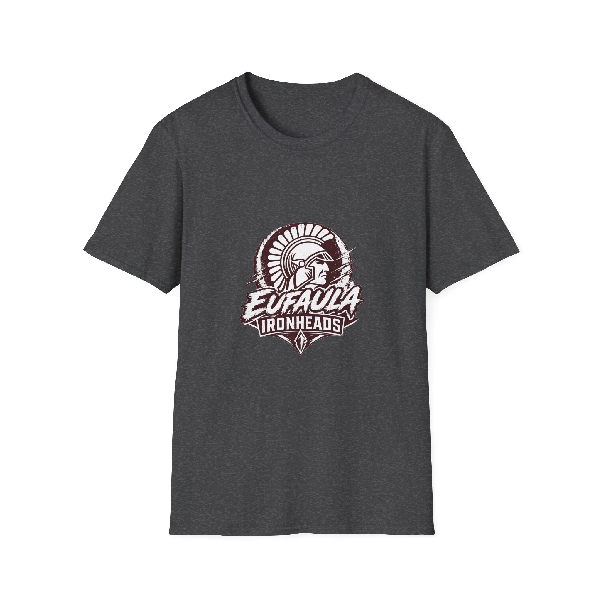 Trojan Helmet Graphic T‑Shirt — Eufaula Ironheads Vintage Sports Tee