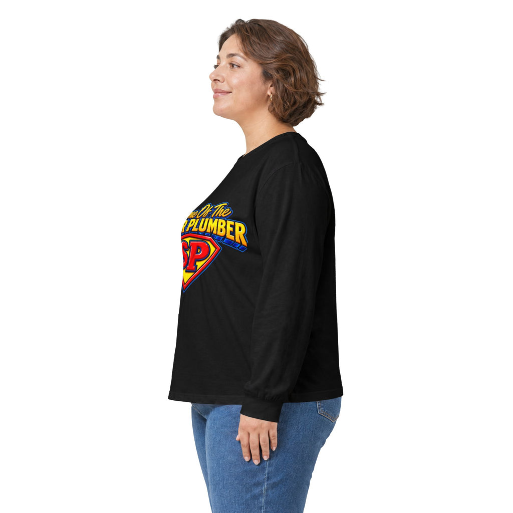 Super Plumber Long Sleeve Tee — "Home of the Super Plumber" Plumbing Hero Shirt