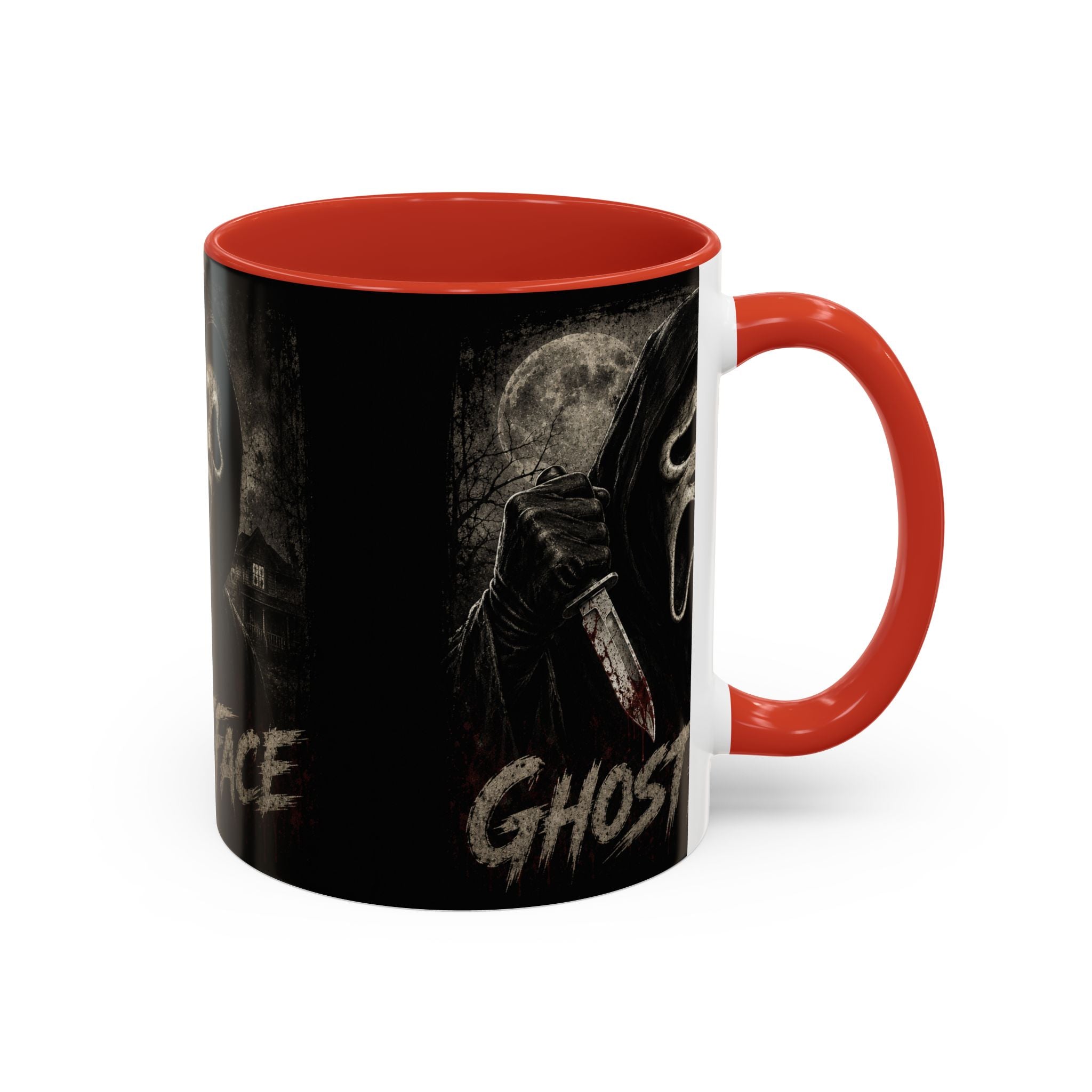 Ghostface Horror Coffee Mug – Halloween Killer Mask Design (11/15 oz)