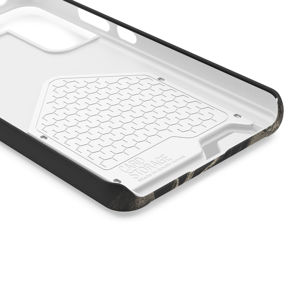Ghostface Phone Case with Card Holder — Horror Movie Scream Mask Design
