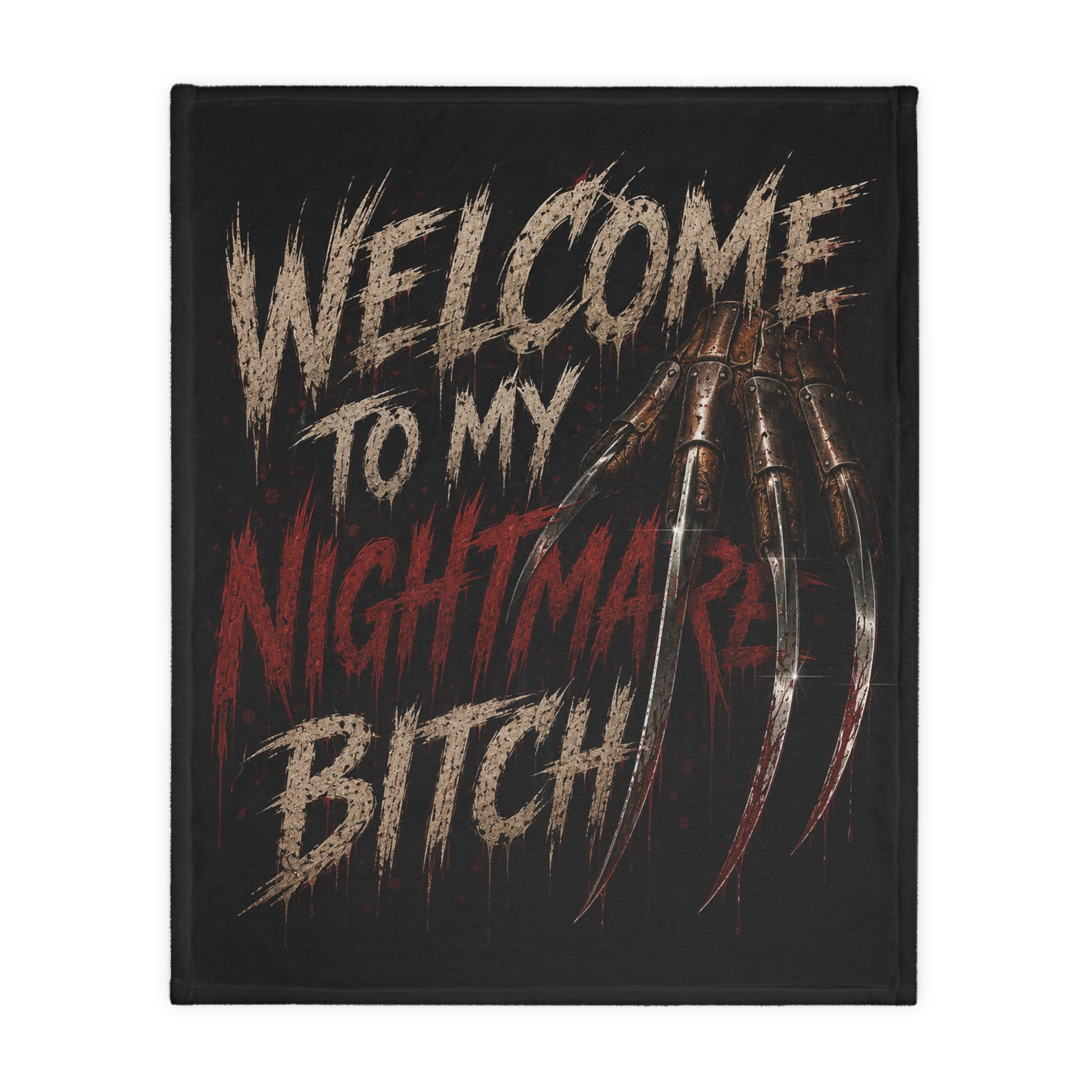 Freddy Krueger 'Never Sleep Again' Horror Throw Blanket