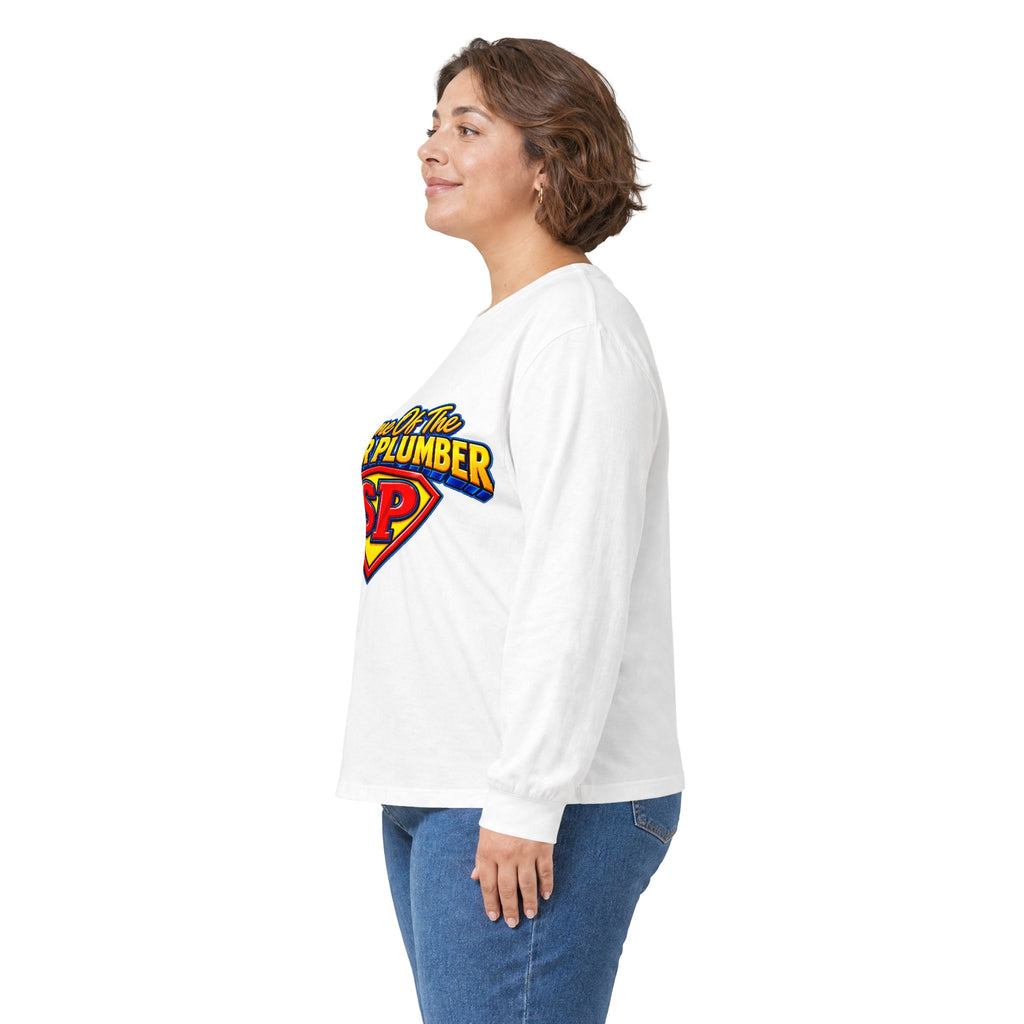 Super Plumber Long Sleeve Tee — "Home of the Super Plumber" Plumbing Hero Shirt
