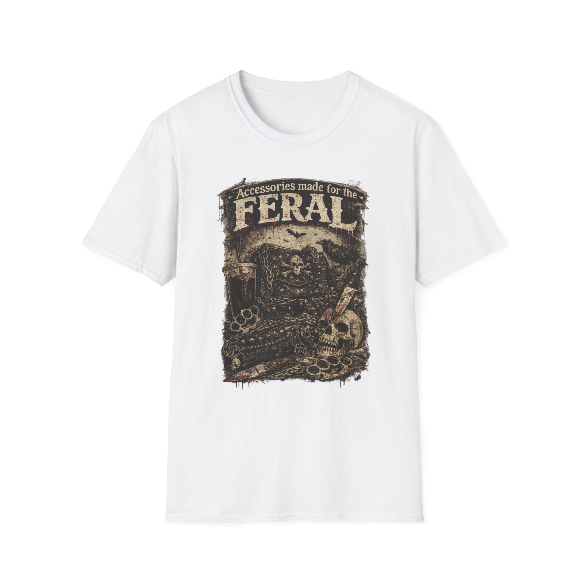 Feral Graphic T-Shirt — "Accessories Made for the Feral" Vintage Skull Tee