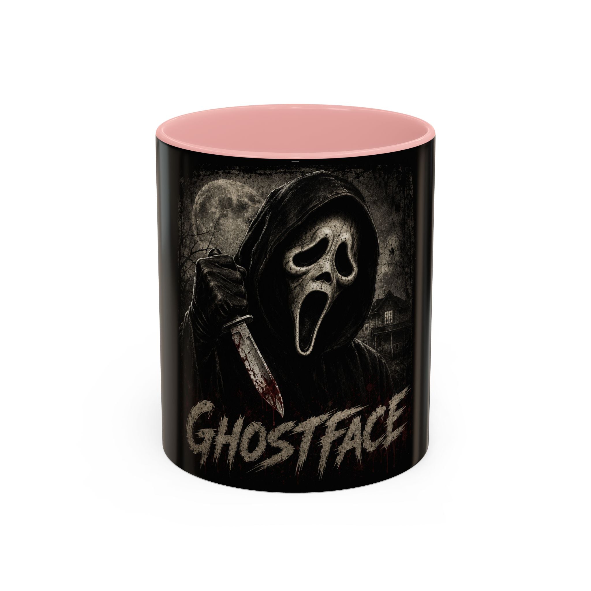 Ghostface Horror Coffee Mug – Halloween Killer Mask Design (11/15 oz)
