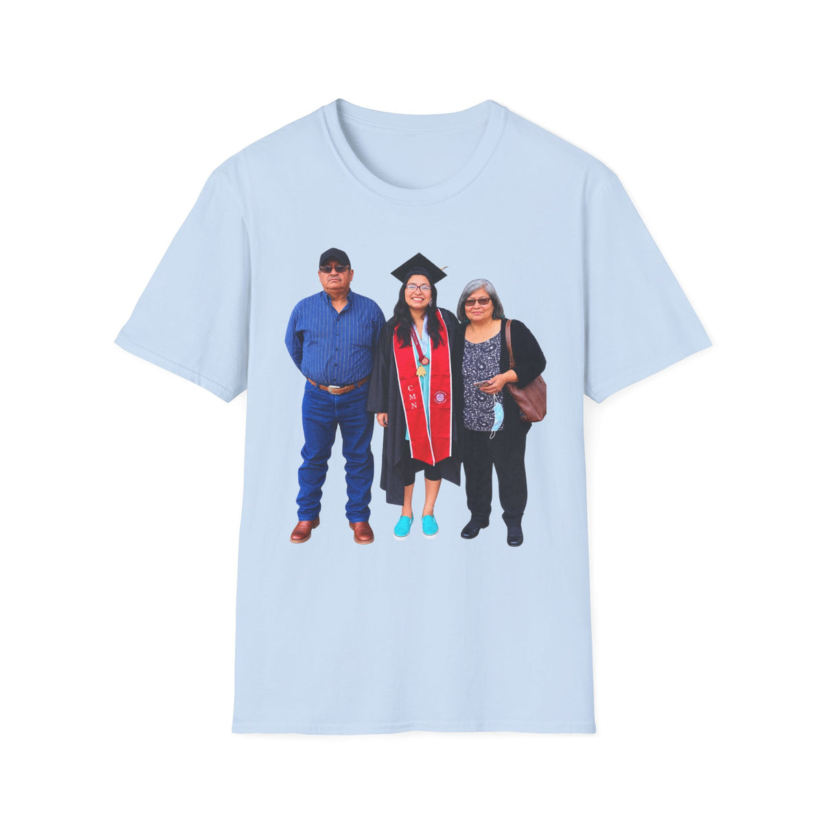 Graduation Family Photo T-Shirt — Custom Grad Portrait Tee