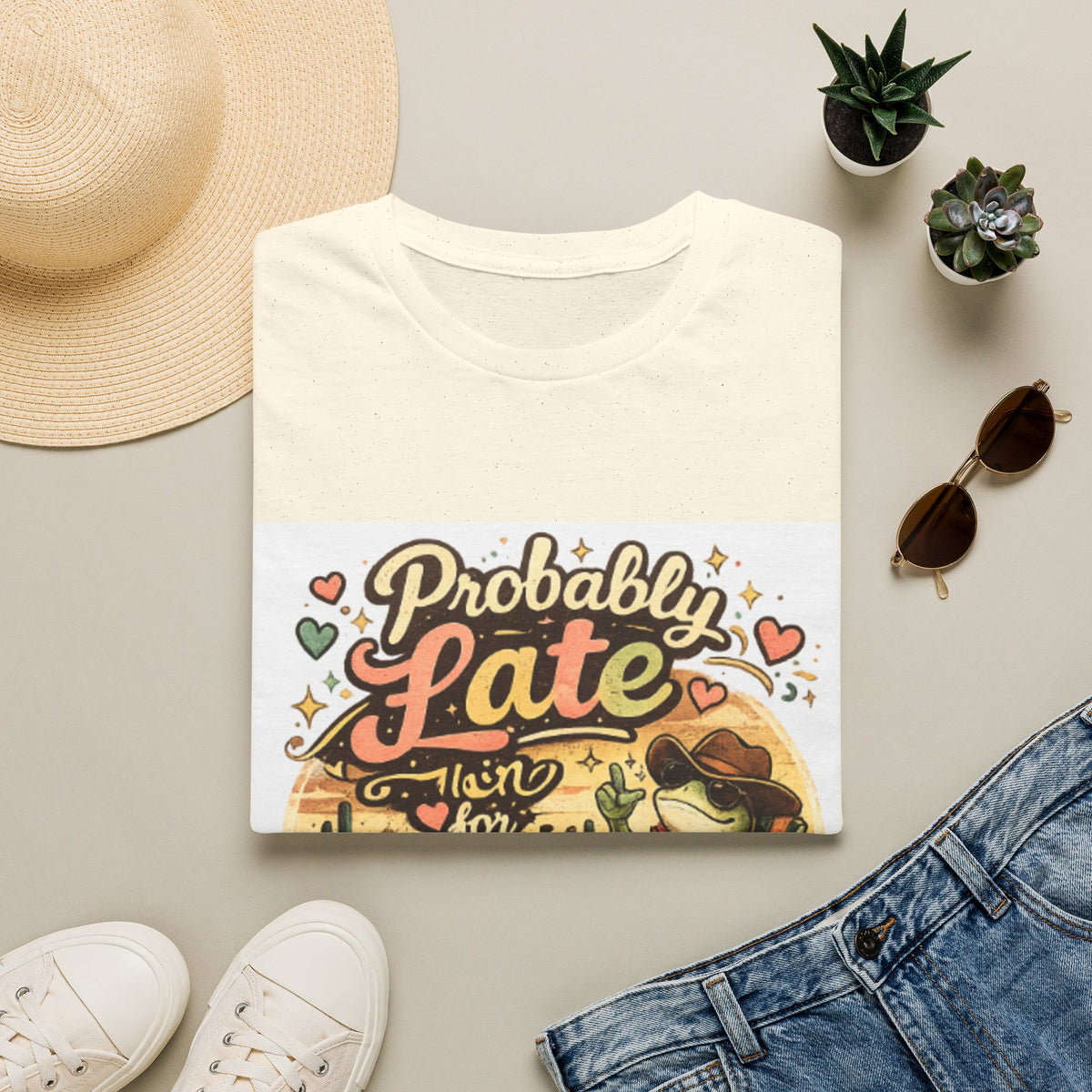 Probably Late T-Shirt — Cute Cowgirl 'Probably Late' Graphic Tee