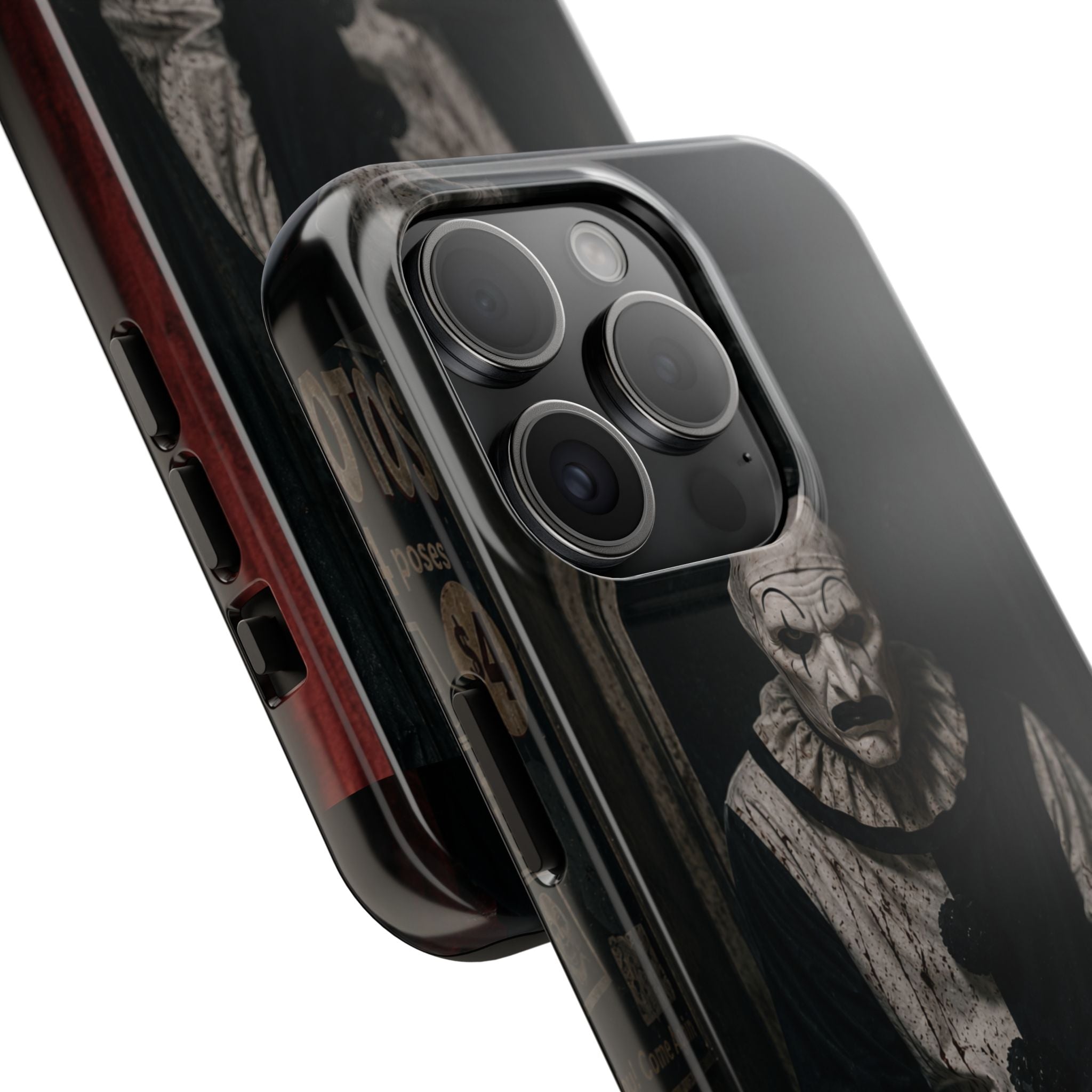 Horror Clown Tough Phone Case — Dark Creepy Circus Scary Protective Cover