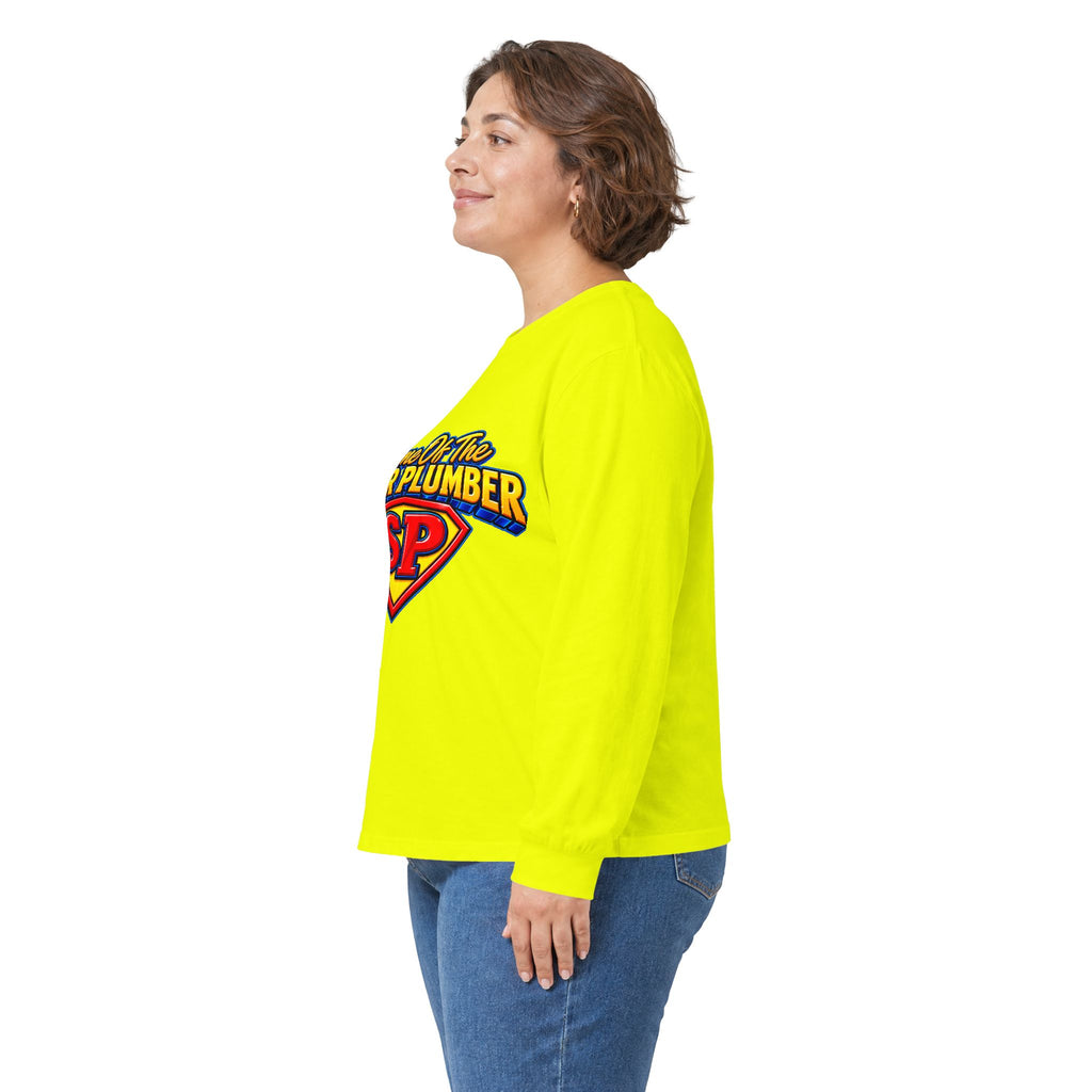 Super Plumber Long Sleeve Tee — "Home of the Super Plumber" Plumbing Hero Shirt