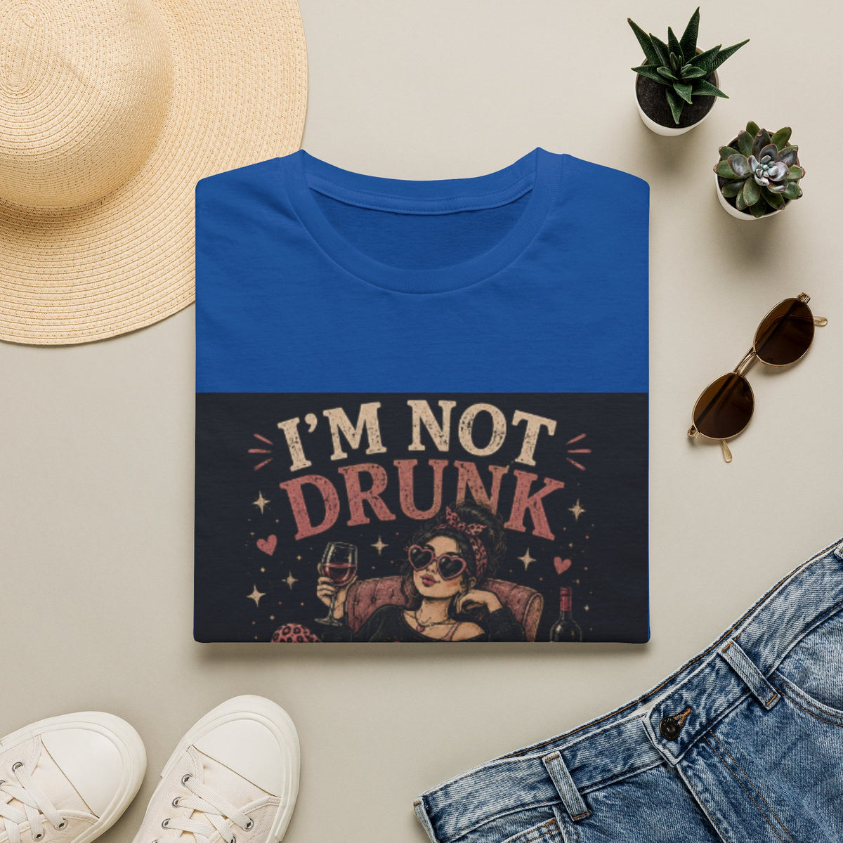 I’m Not Drunk T-Shirt — Funny Retro Drinking Graphic Tee