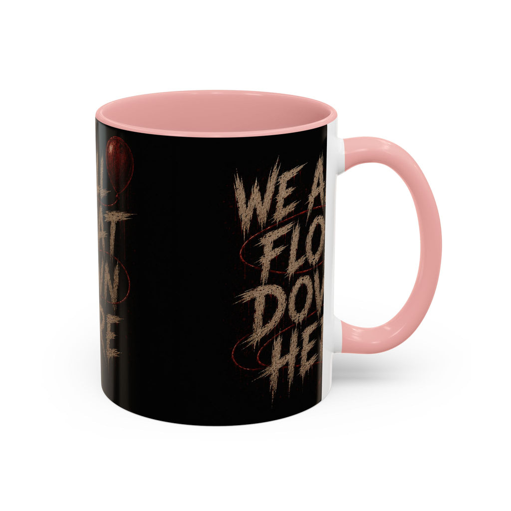 We All Float Down Here Coffee Mug — Horror Balloon Accent Mug (11/15oz)