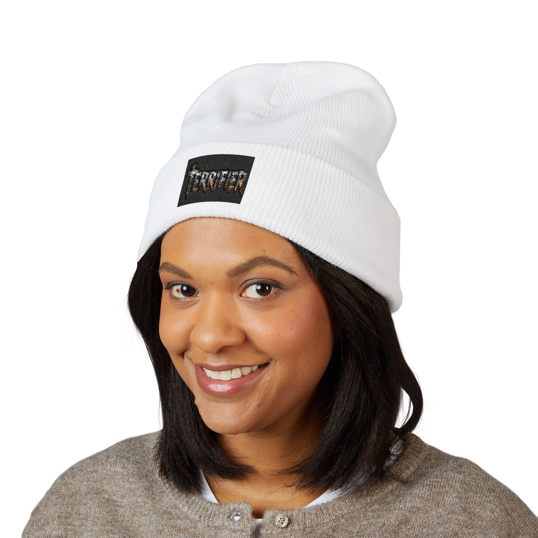 Embroidered 'Forever' Flame Logo Beanie — Classic Cuffed Knit Hat