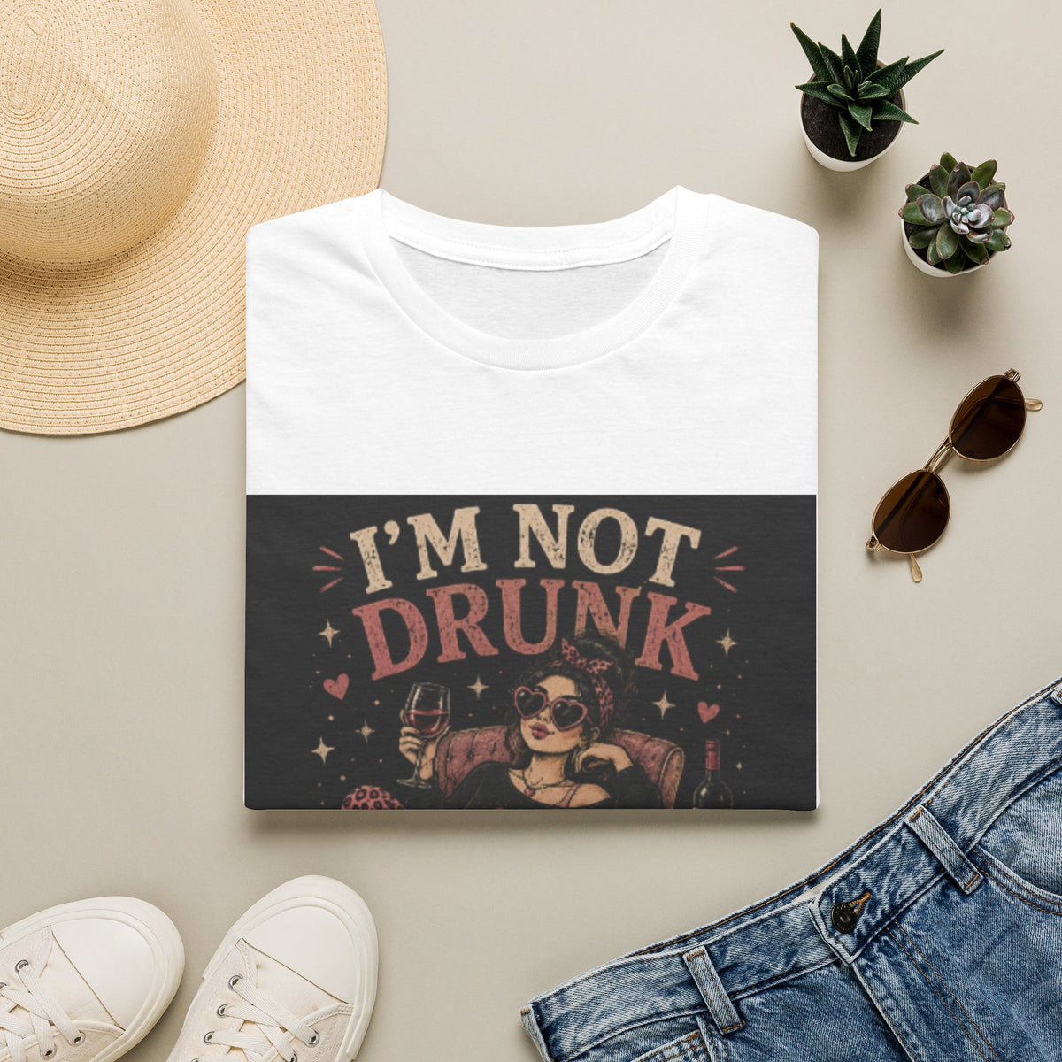 I’m Not Drunk T-Shirt — Funny Retro Drinking Graphic Tee